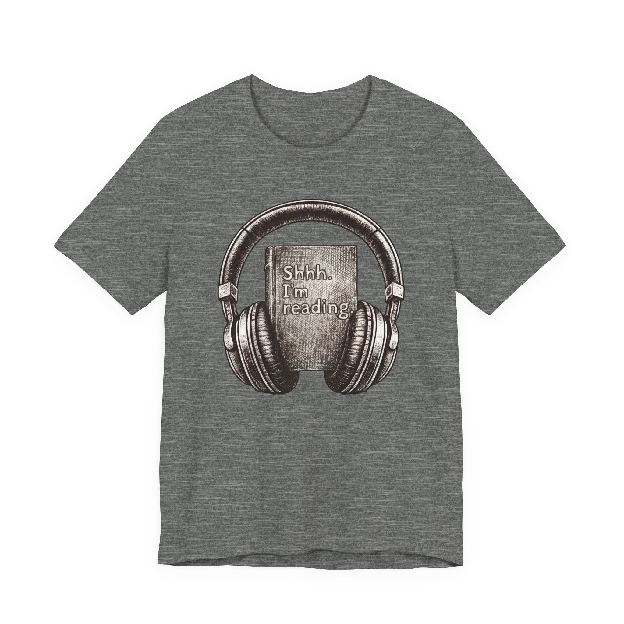 Reading Headphones T‑Shirt — "Shhh. I'm reading" Graphic Tee