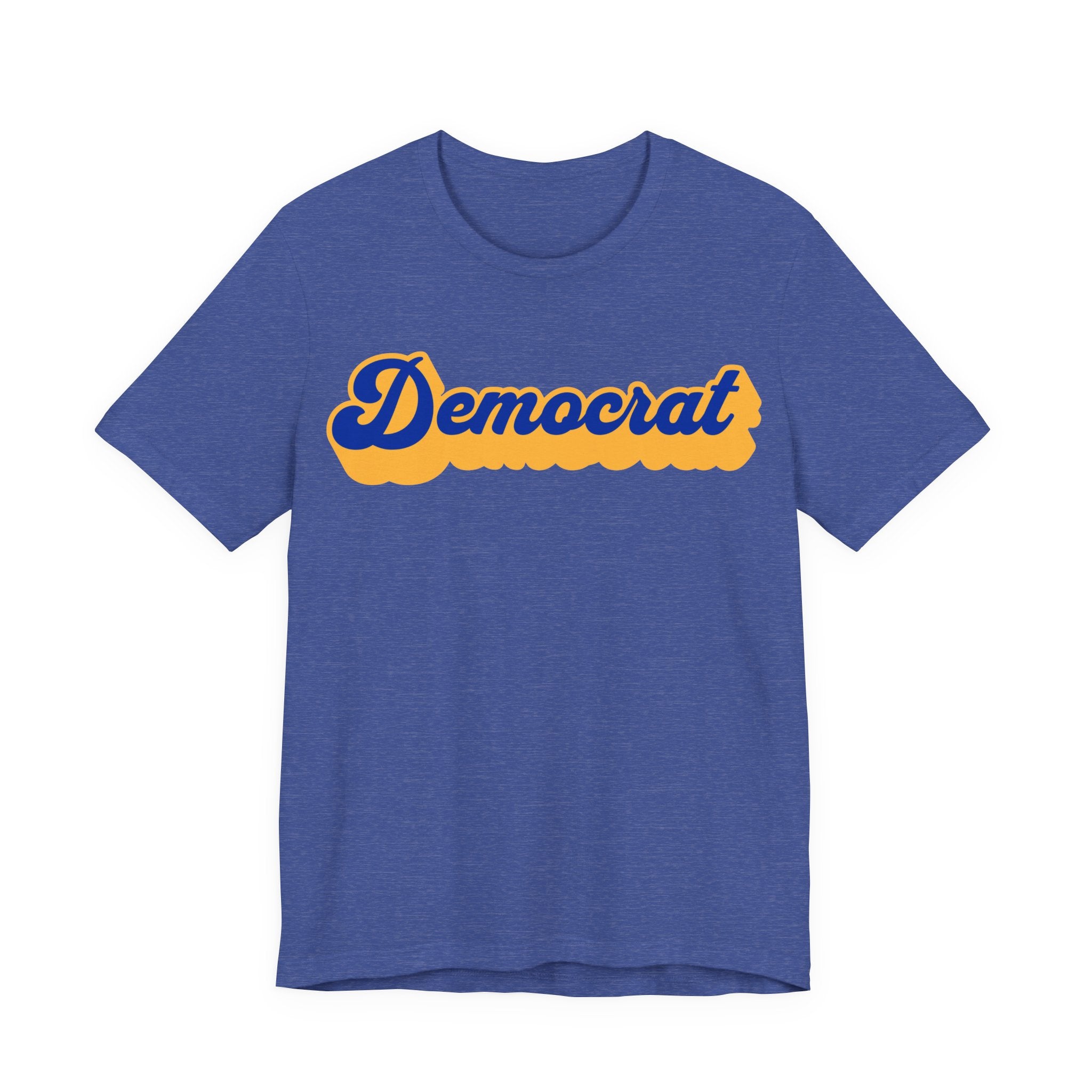 Democrat Retro Script Tee — Political Pride Shirt