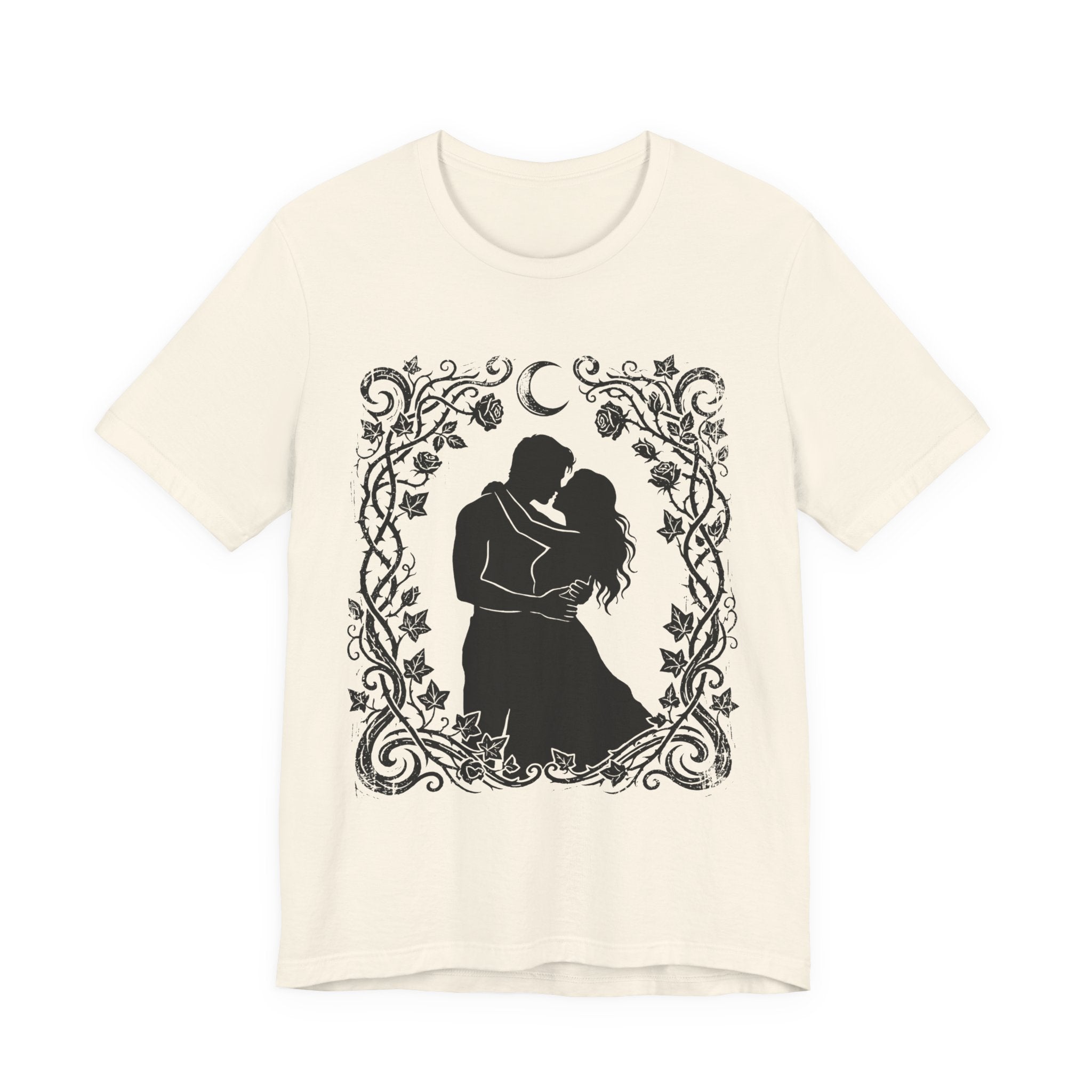 Romantic Couple Silhouette Tee — Moonlit Embrace Graphic T-Shirt