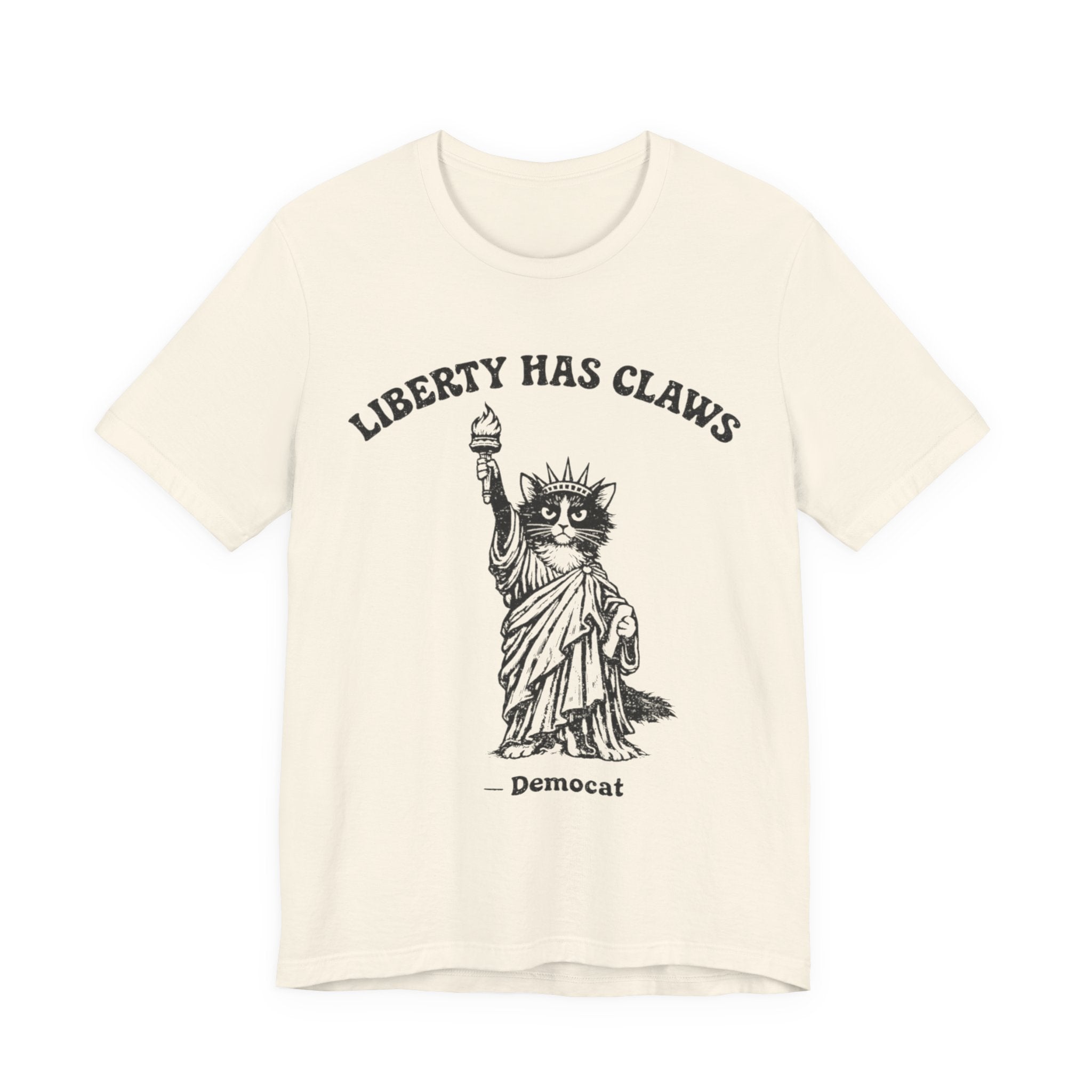 Liberty Has Claws Cat Statue T-Shirt — Democat Graphic Tee