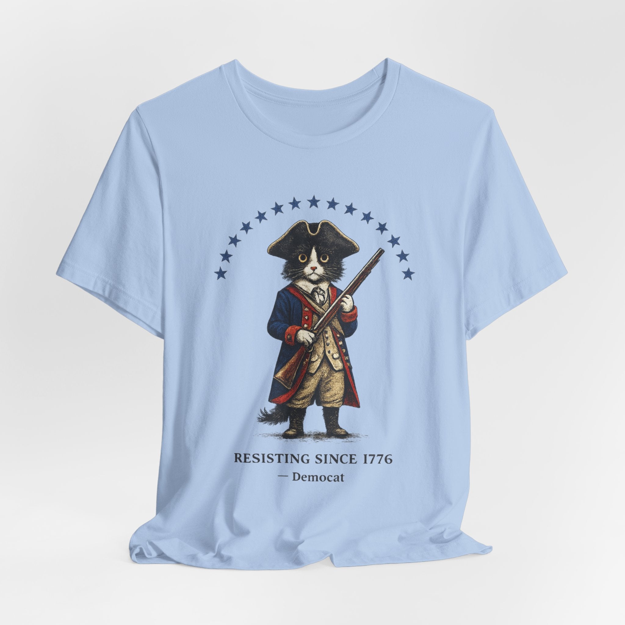 T-Shirt — "Resisting Since 1776" Patriotic Revolutionary Cat Graphic Tee