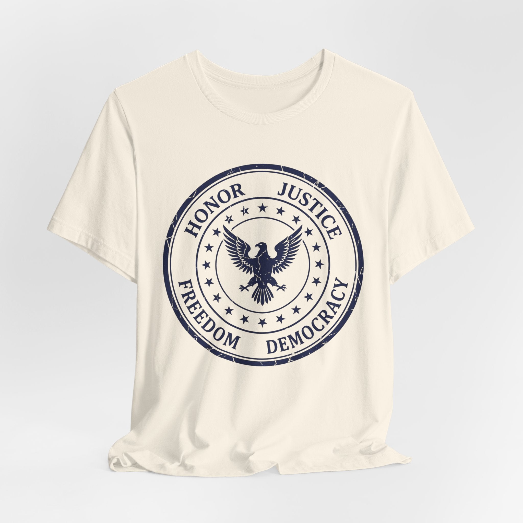 Honor • Justice Eagle Seal Tee — Freedom & Democracy Graphic T‑Shirt