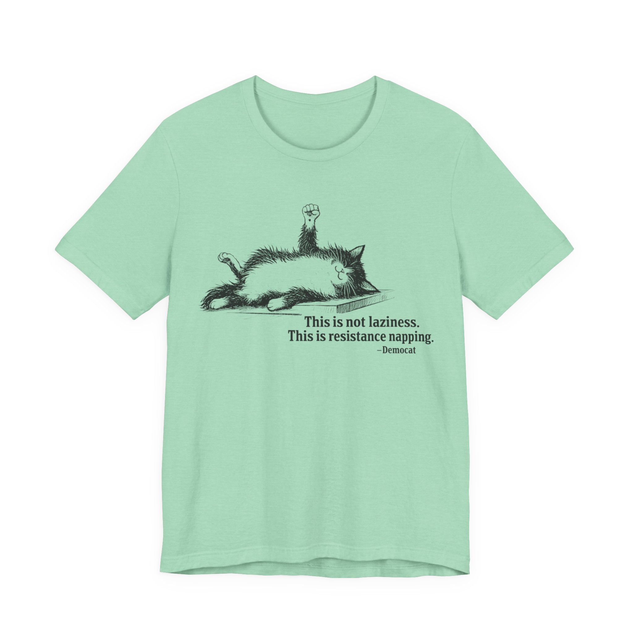 Democat Napping Tee — "This is not laziness. This is resistance napping." Graphic T-Shirt