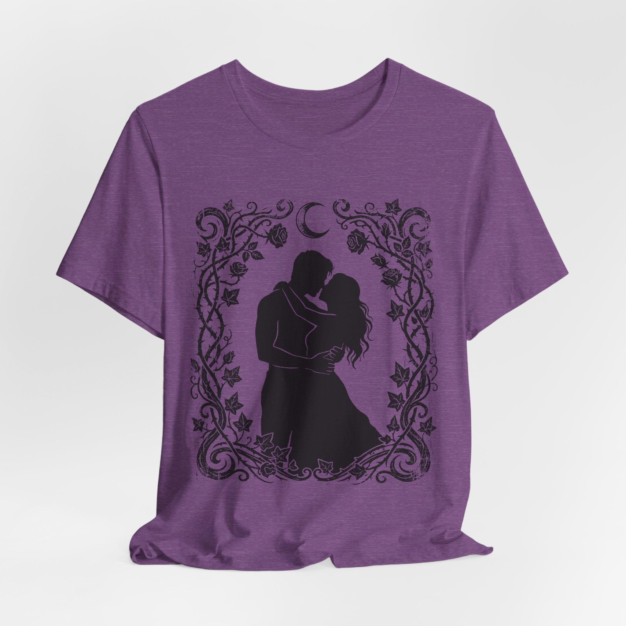 Romantic Couple Silhouette Tee — Moonlit Embrace Graphic T-Shirt
