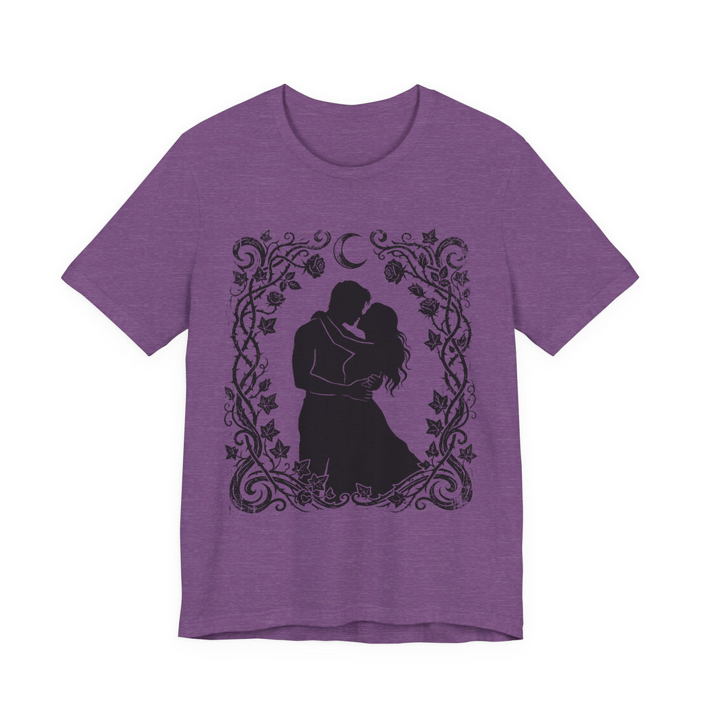 Romantic Couple Silhouette Tee — Moonlit Embrace Graphic T-Shirt