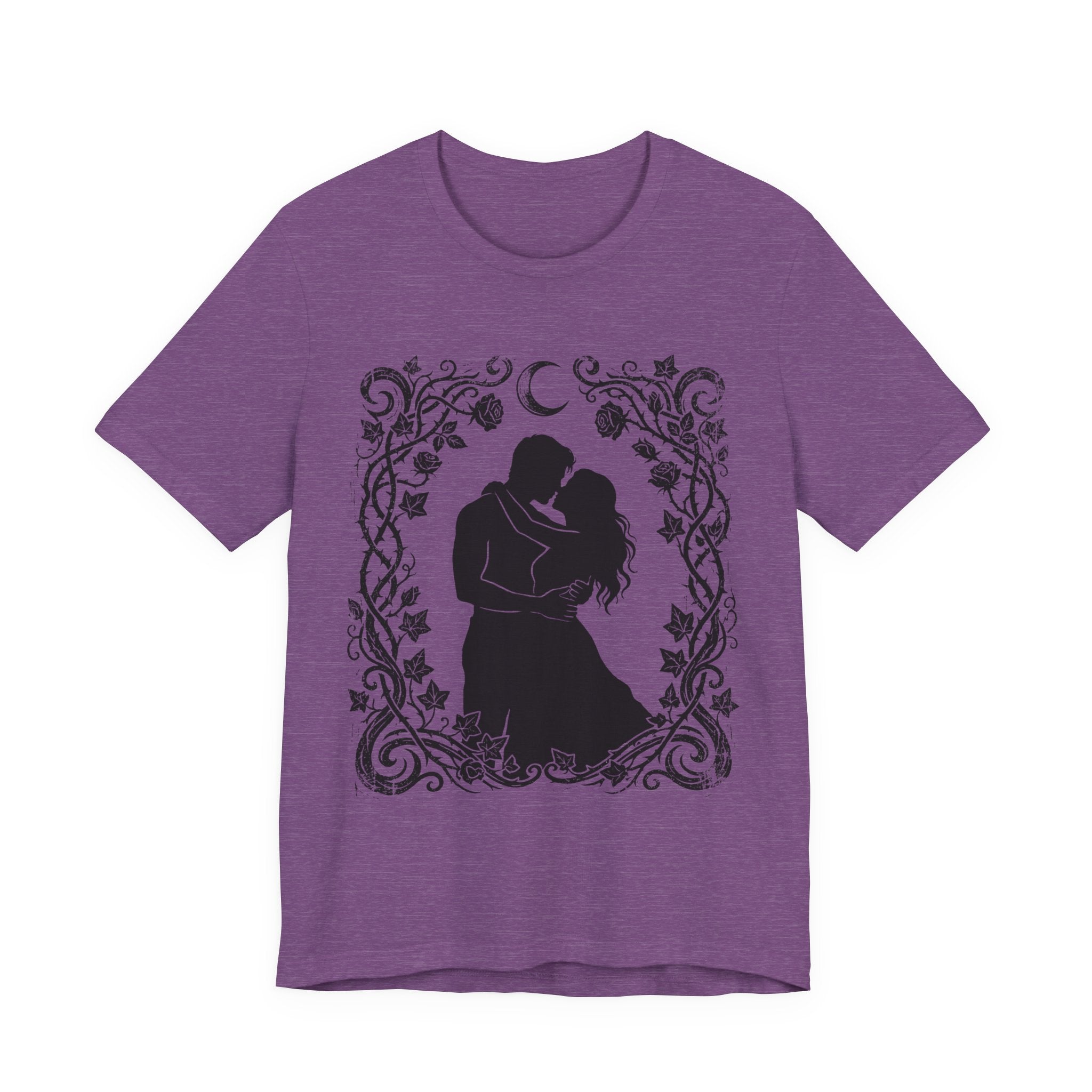 Romantic Couple Silhouette Tee — Moonlit Embrace Graphic T-Shirt