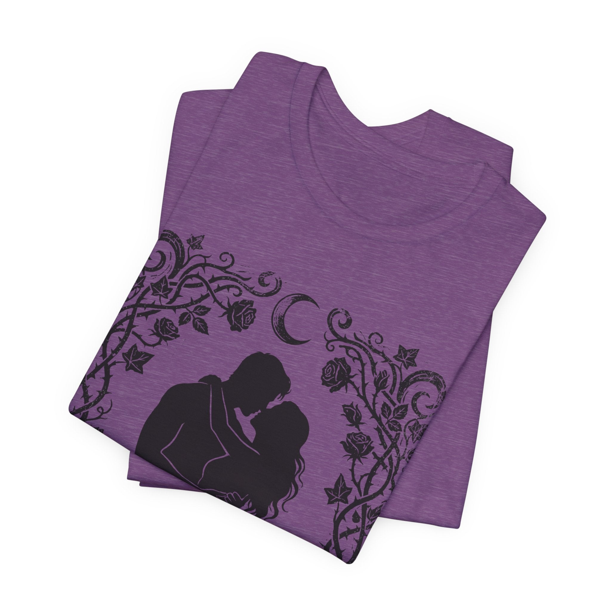 Romantic Couple Silhouette Tee — Moonlit Embrace Graphic T-Shirt