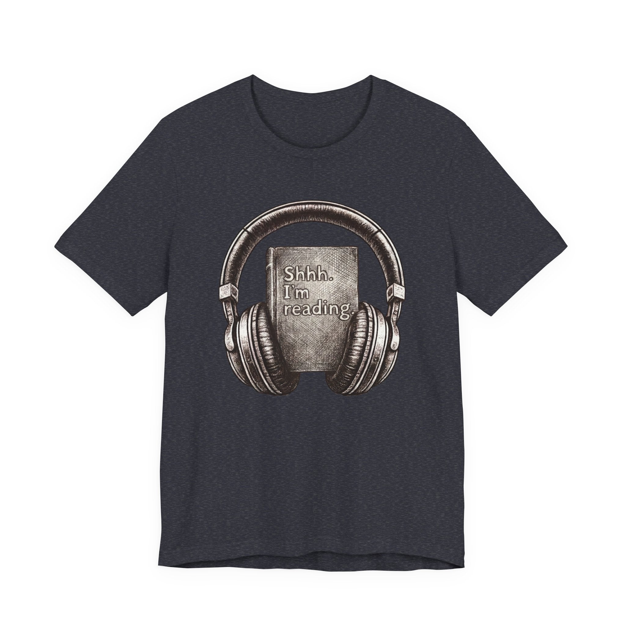 Reading Headphones T‑Shirt — "Shhh. I'm reading" Graphic Tee