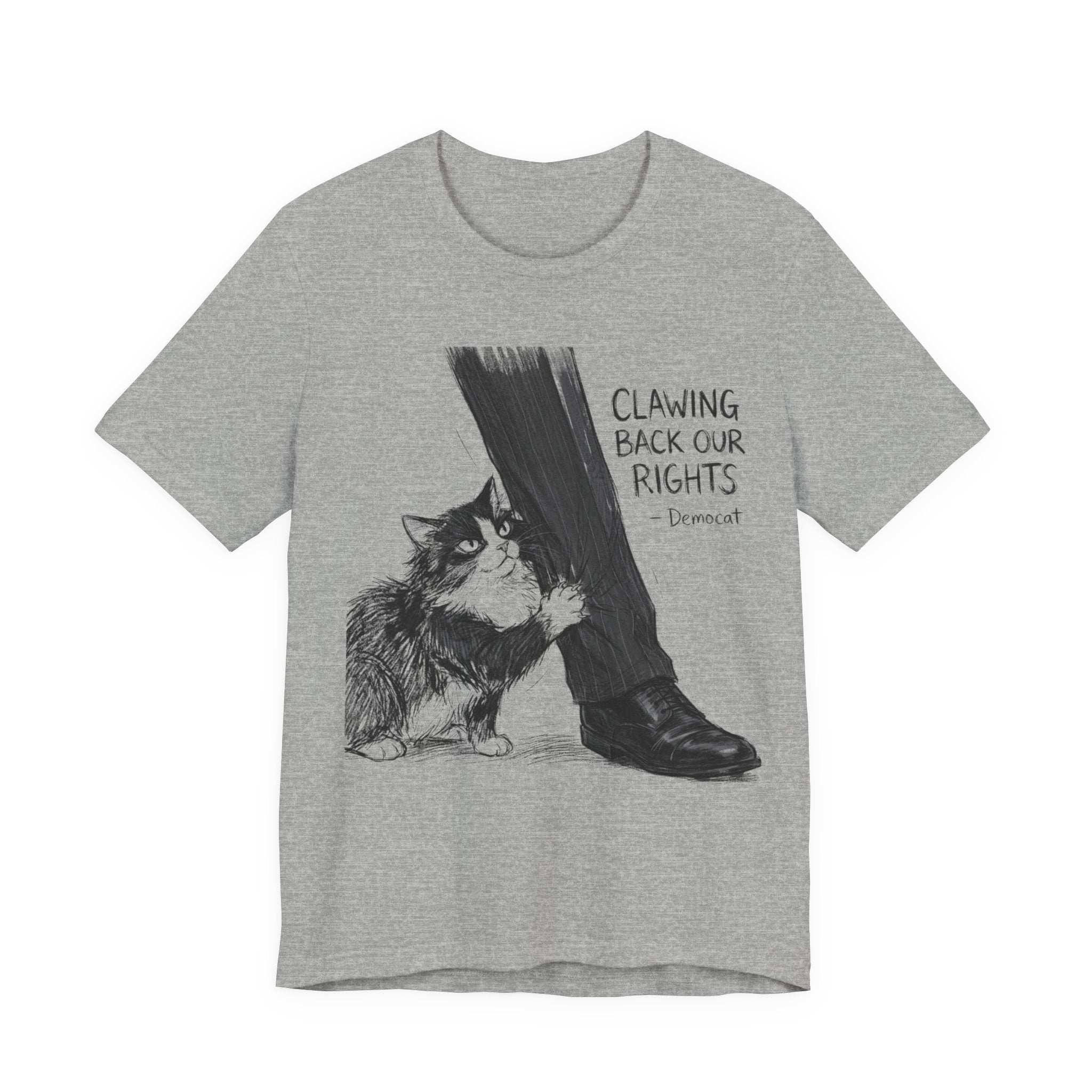 DemoCat — “Clawing Back Our Rights” Cat Illustration Tee