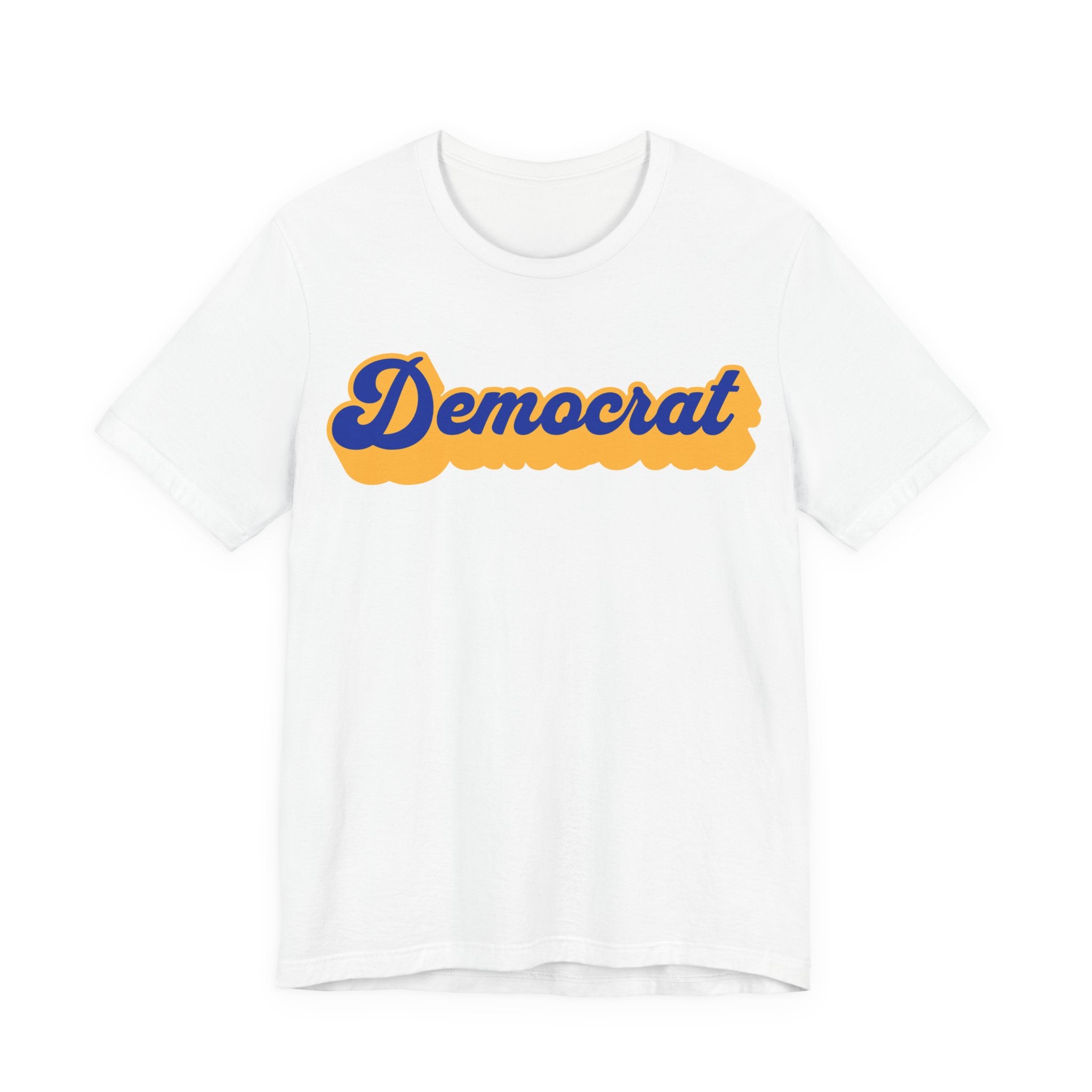 Democrat Retro Script Tee — Political Pride Shirt