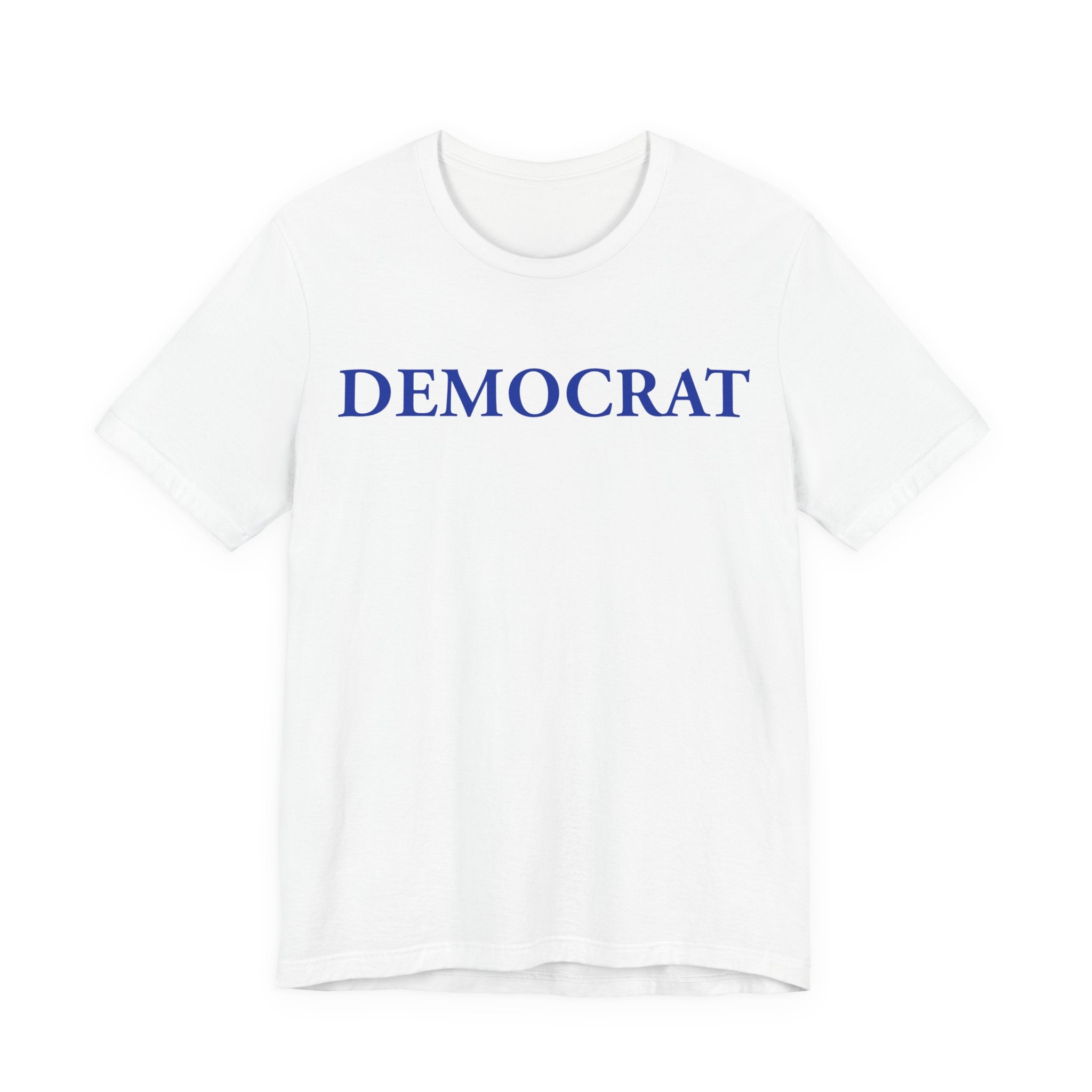 DEMOCRAT Navy Wordmark Tee — Classic Political T-Shirt