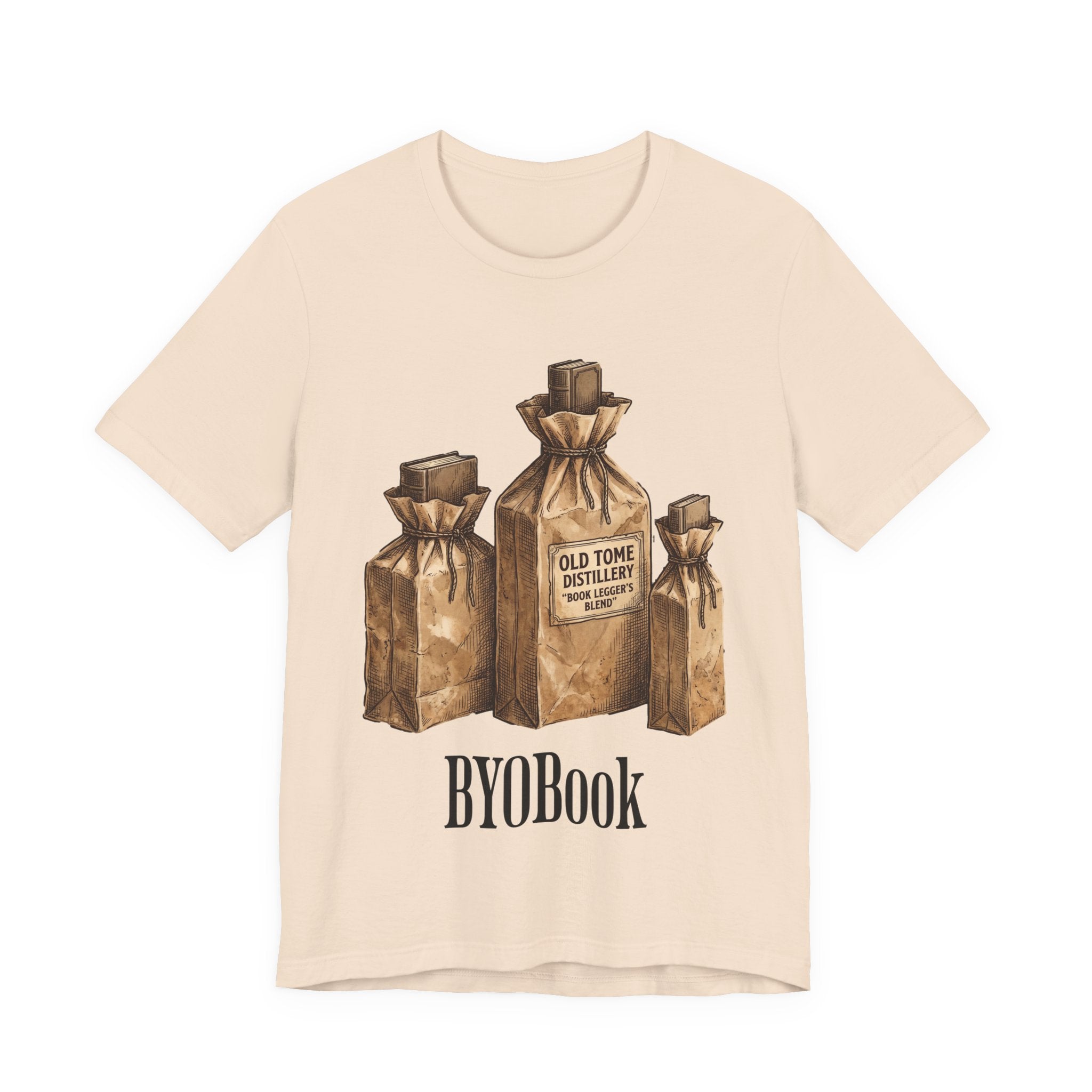 BYOBook Vintage Brown Paper Bag Distillery Design Tee