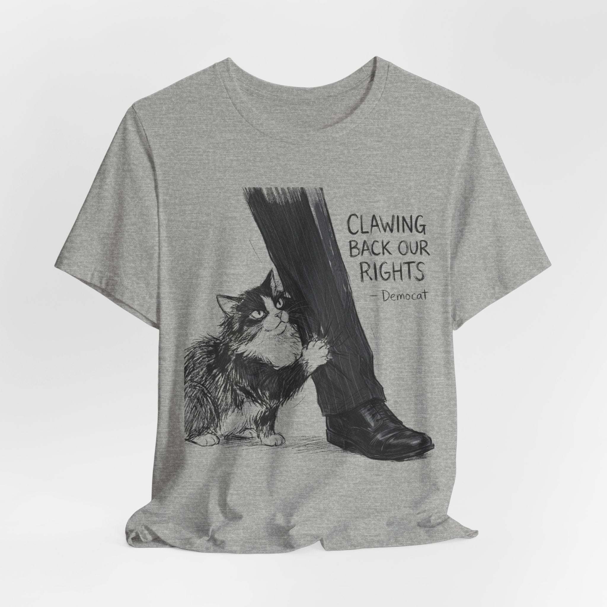 DemoCat — “Clawing Back Our Rights” Cat Illustration Tee