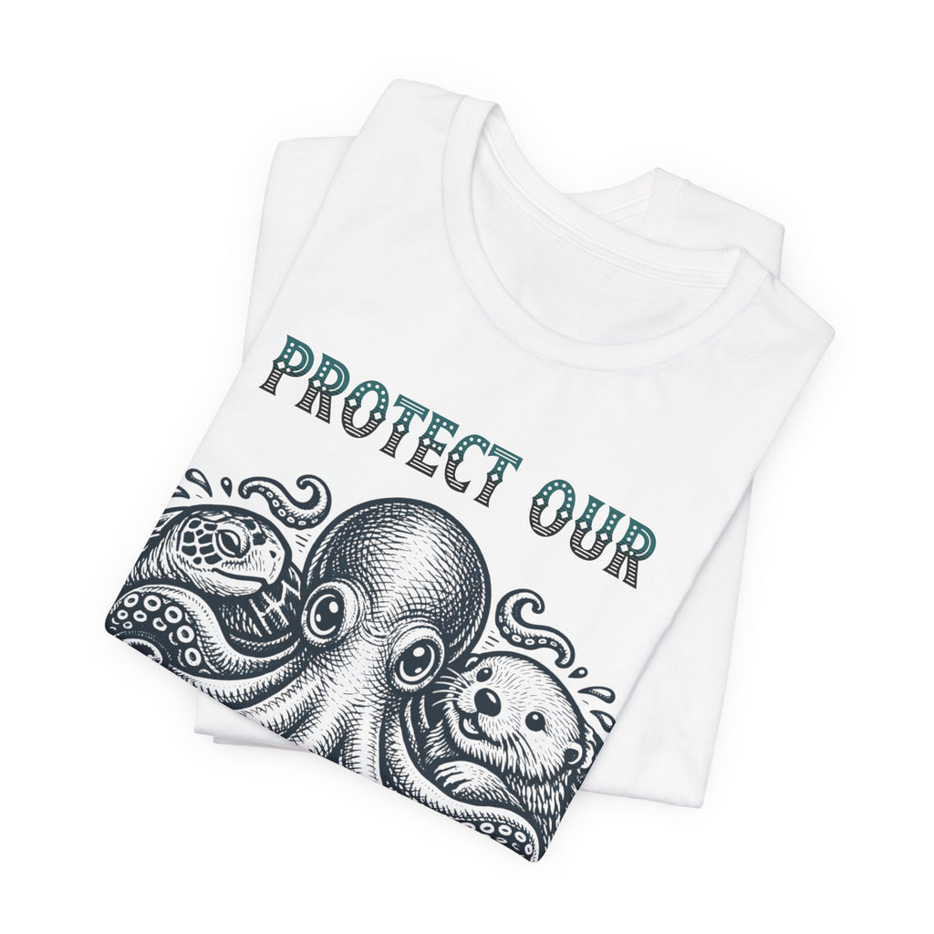 Protect Our World Octopus T-Shirt — Ocean Conservation Graphic Tee