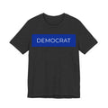 DEMOCRAT Bold Block Tee — Blue Bar Graphic T-Shirt