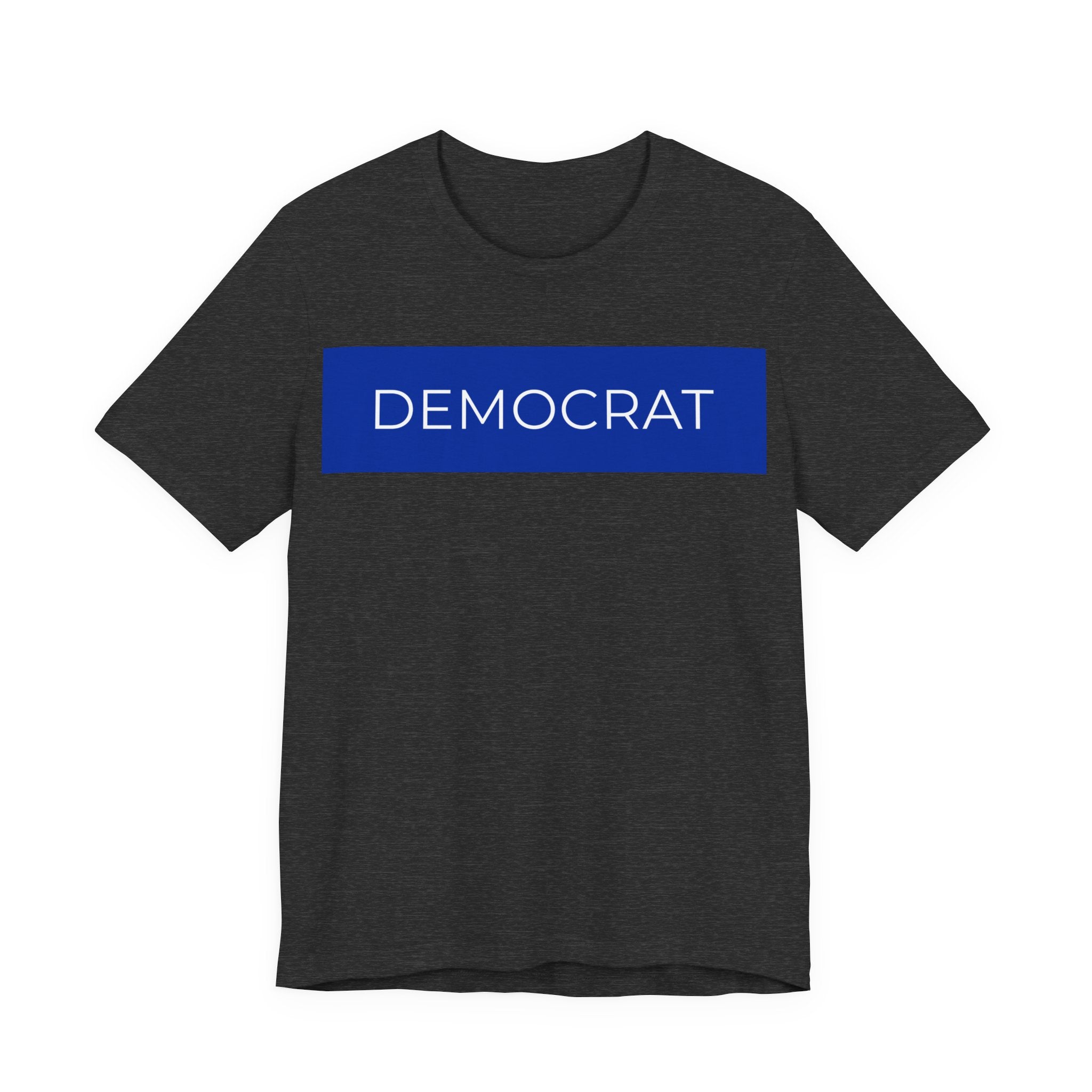 DEMOCRAT Bold Block Tee — Blue Bar Graphic T-Shirt