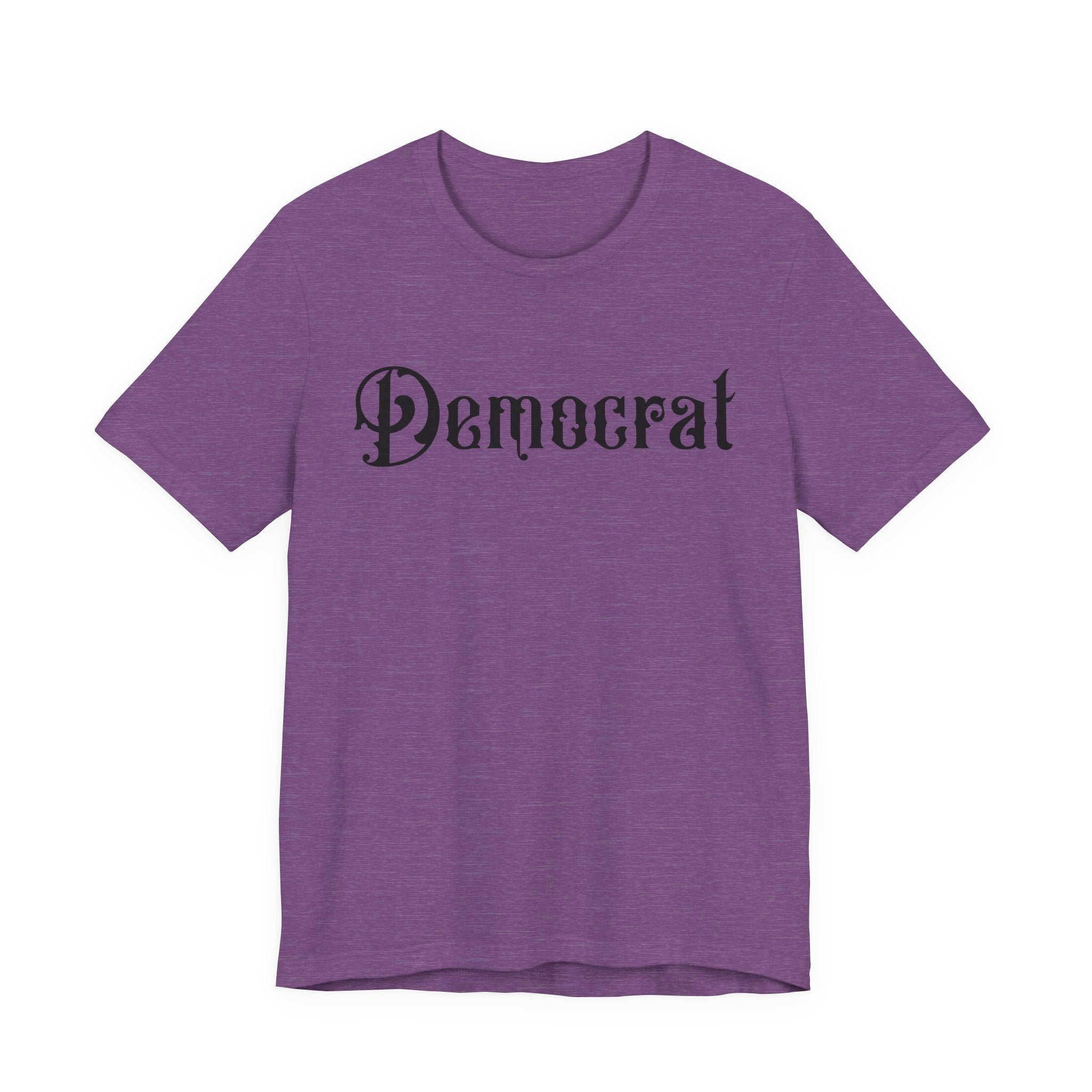 Democrat Gothic Script Tee — Political Graphic T‑Shirt