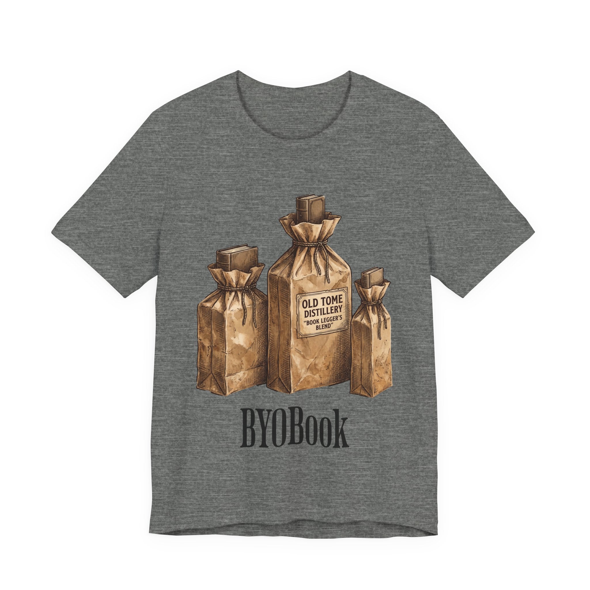 BYOBook Vintage Brown Paper Bag Distillery Design Tee