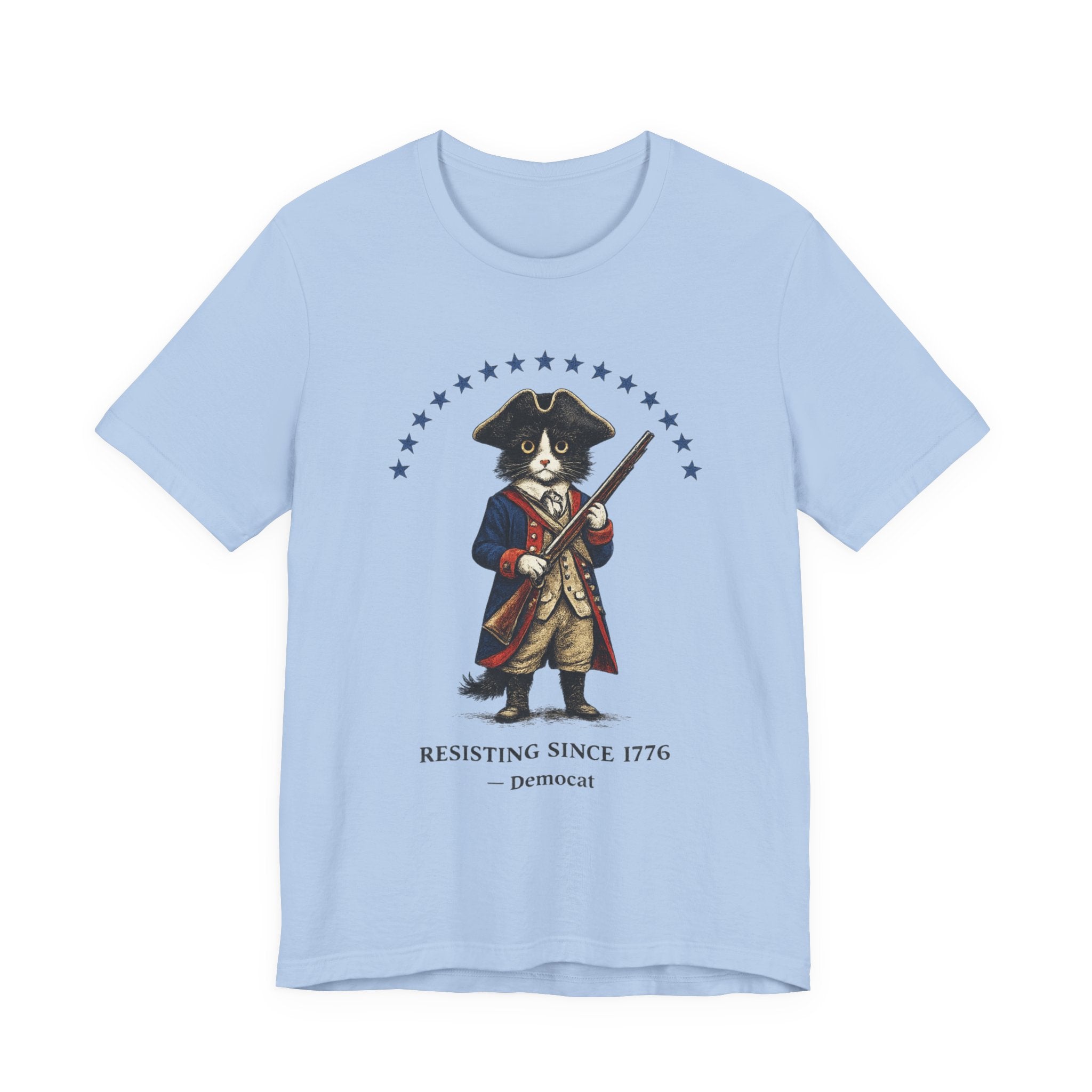 T-Shirt — "Resisting Since 1776" Patriotic Revolutionary Cat Graphic Tee