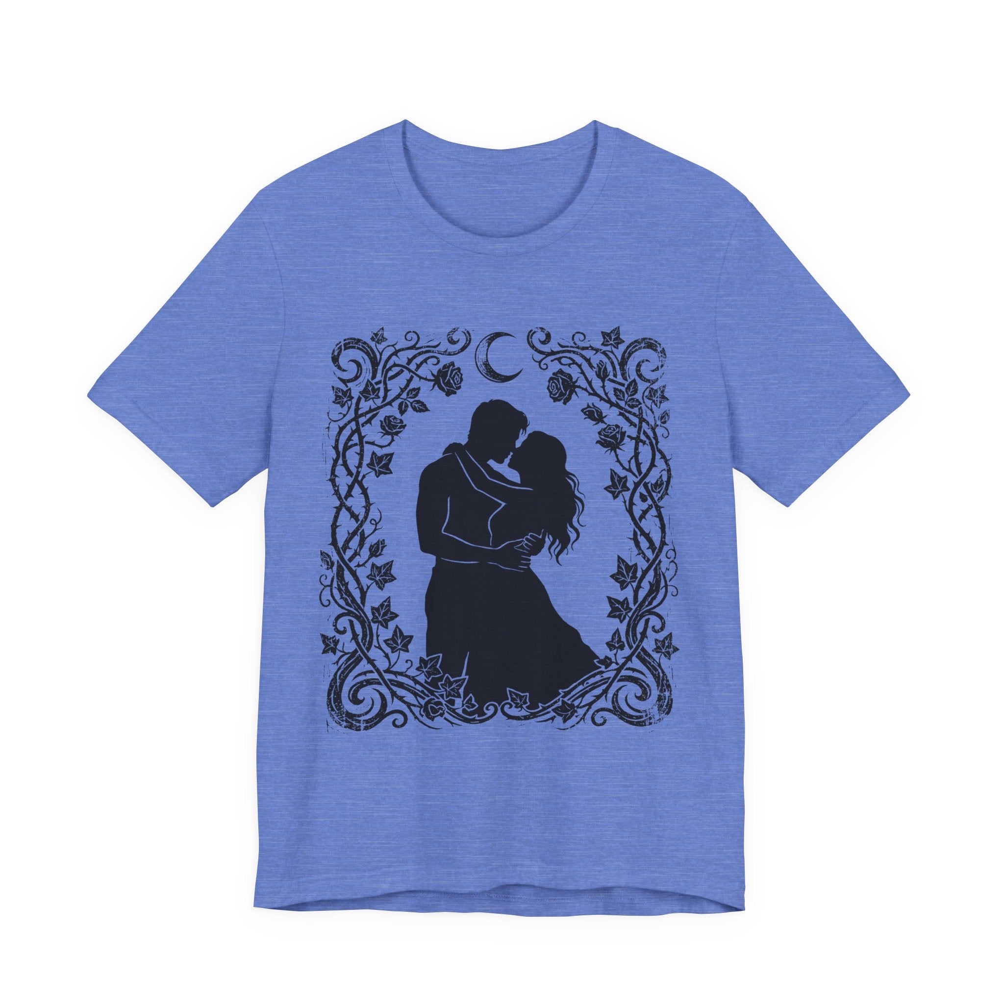 Romantic Couple Silhouette Tee — Moonlit Embrace Graphic T-Shirt
