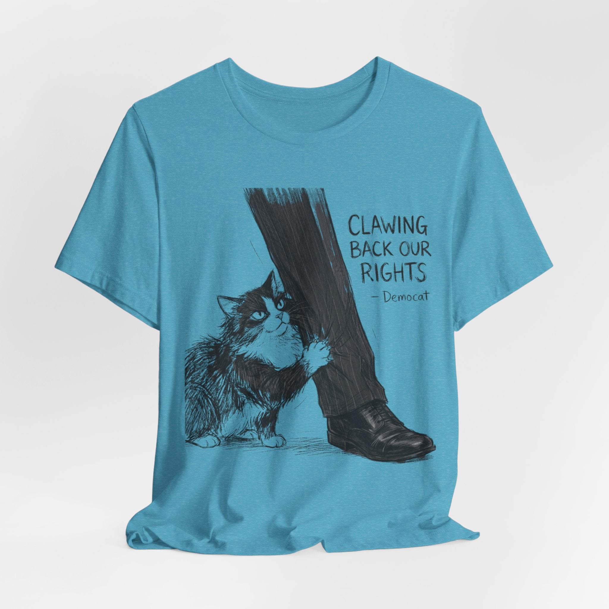 DemoCat — “Clawing Back Our Rights” Cat Illustration Tee