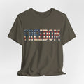 FREEDOM Flag Letter T-Shirt — Vintage American Flag Graphic Tee