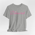 Democrat Butterfly Tee — Pink Script Political T‑Shirt
