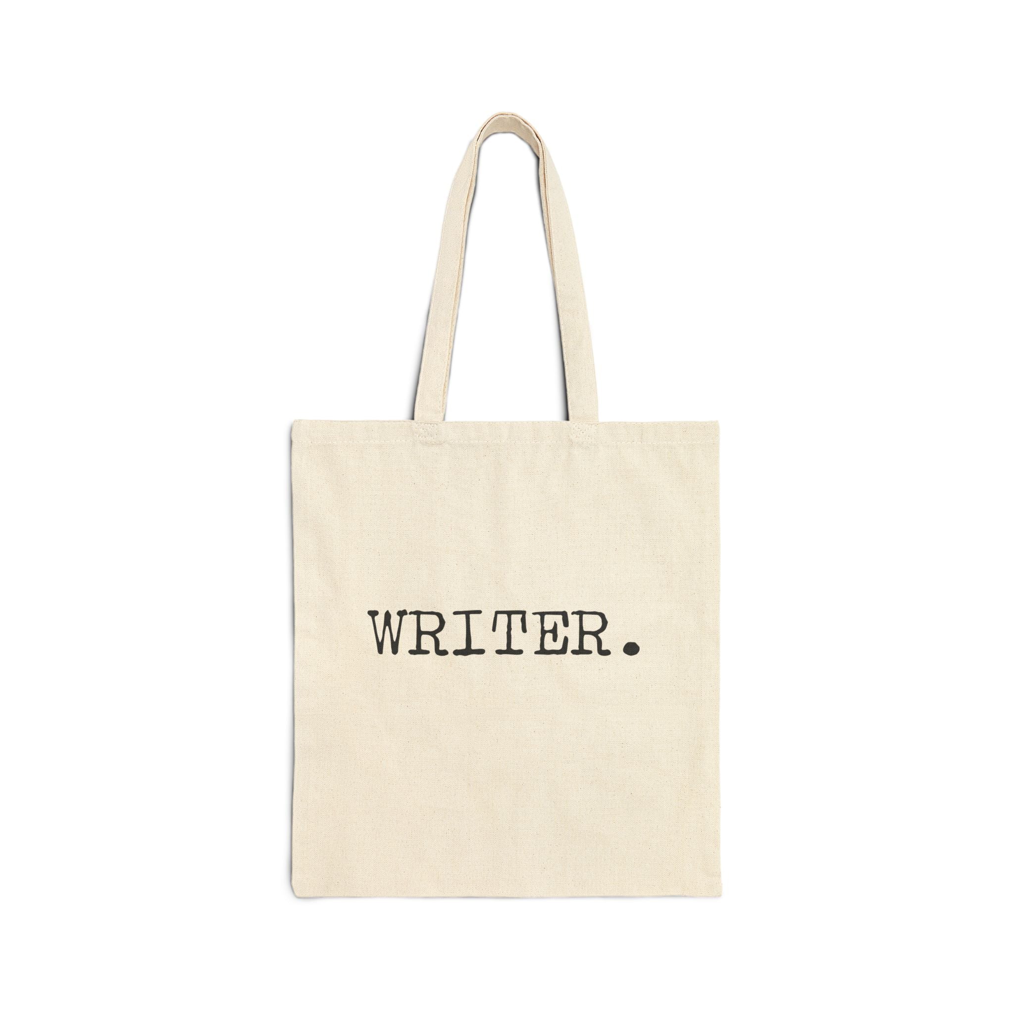 Writer Canvas Tote Bag — Gift for Writers Authors and Journalers