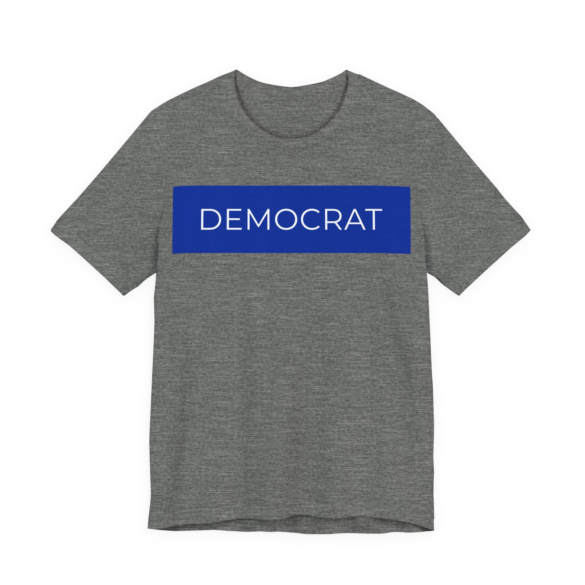 DEMOCRAT Bold Block Tee — Blue Bar Graphic T-Shirt