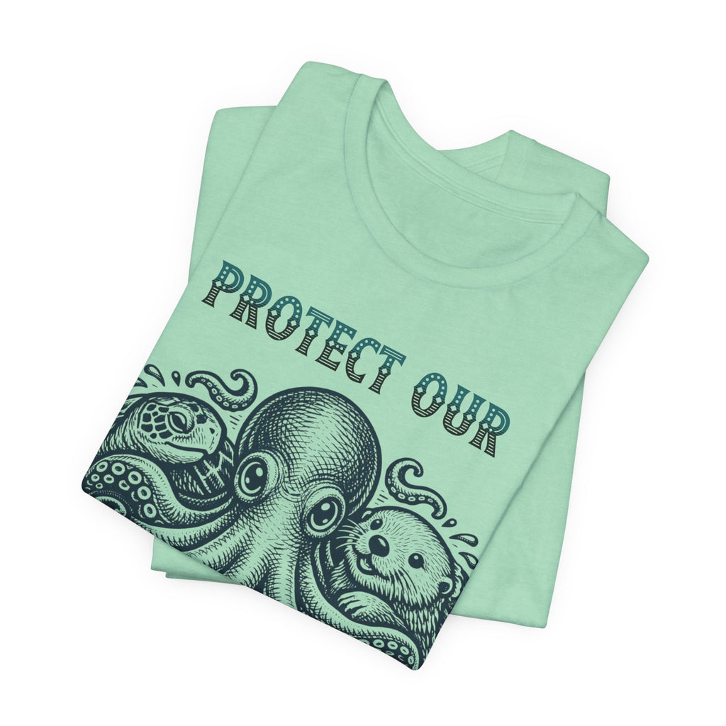 Protect Our World Octopus T-Shirt — Ocean Conservation Graphic Tee