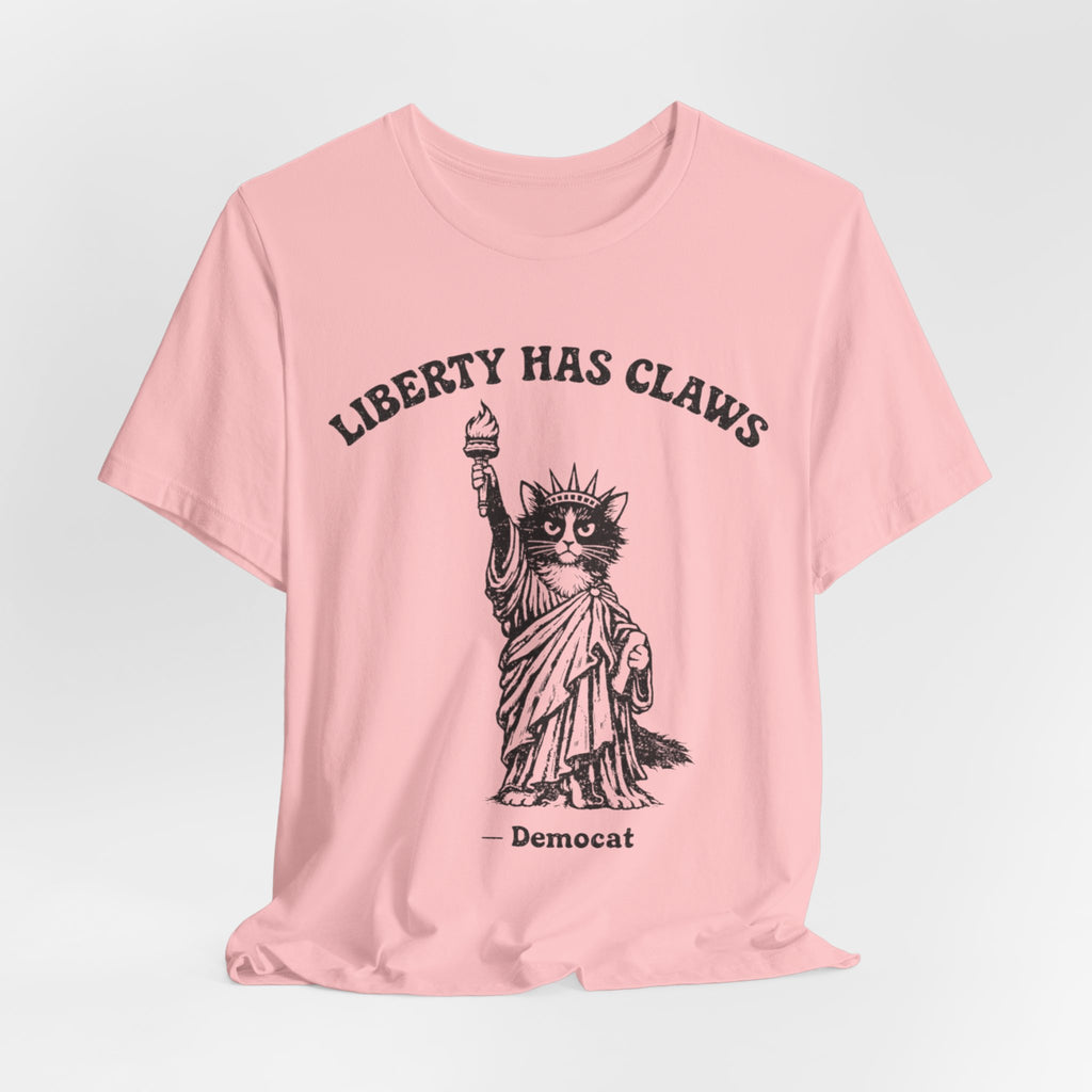 Liberty Has Claws Cat Statue T-Shirt — Democat Graphic Tee