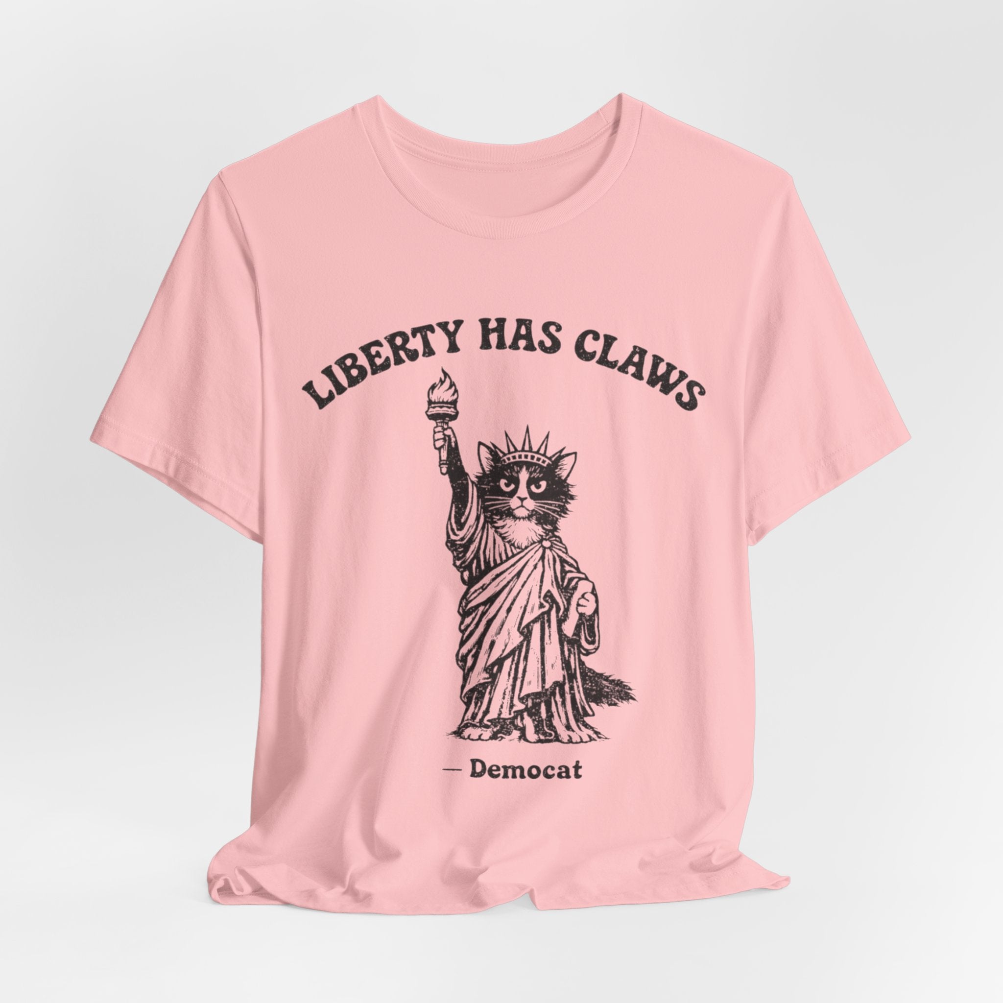 Liberty Has Claws Cat Statue T-Shirt — Democat Graphic Tee