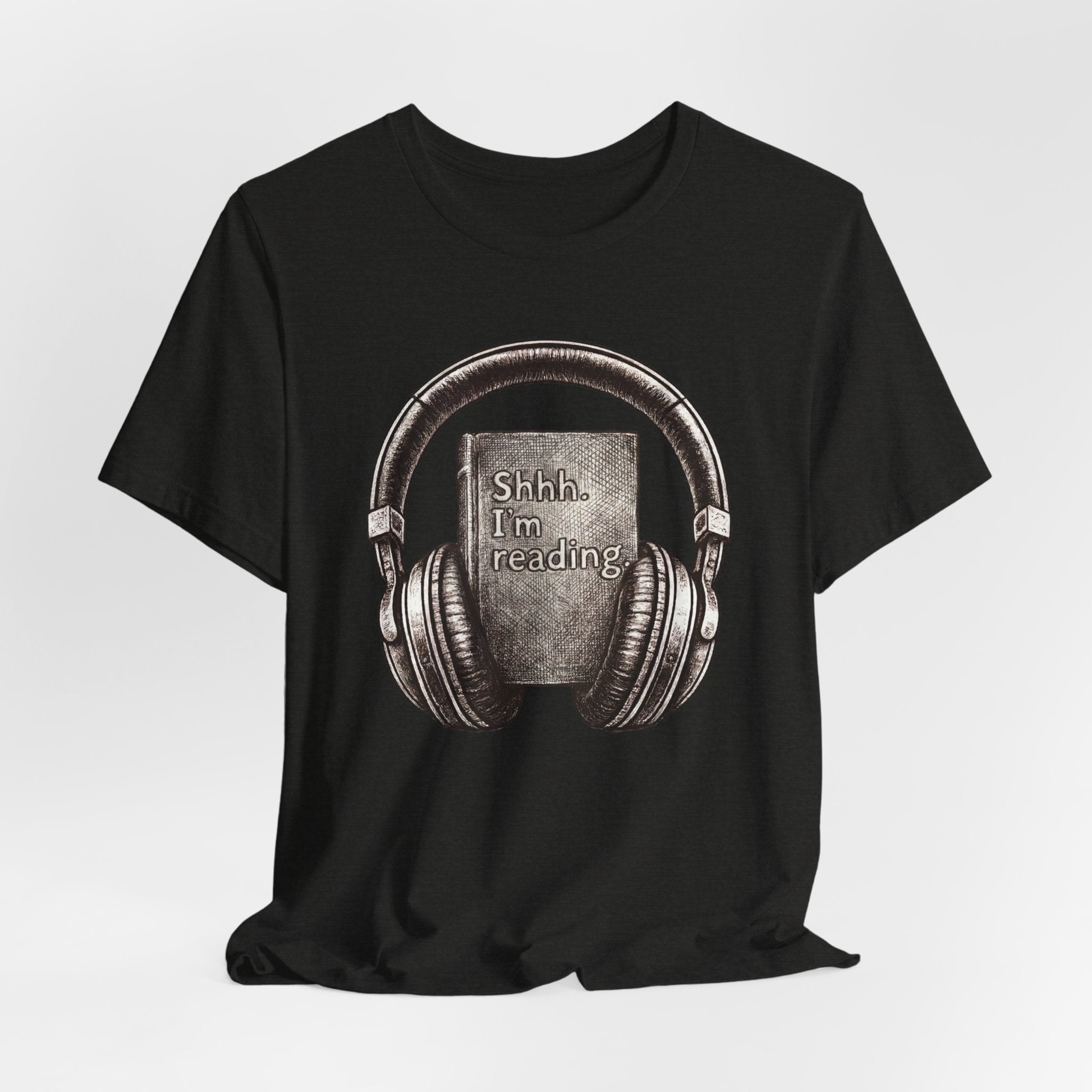 Reading Headphones T‑Shirt — "Shhh. I'm reading" Graphic Tee