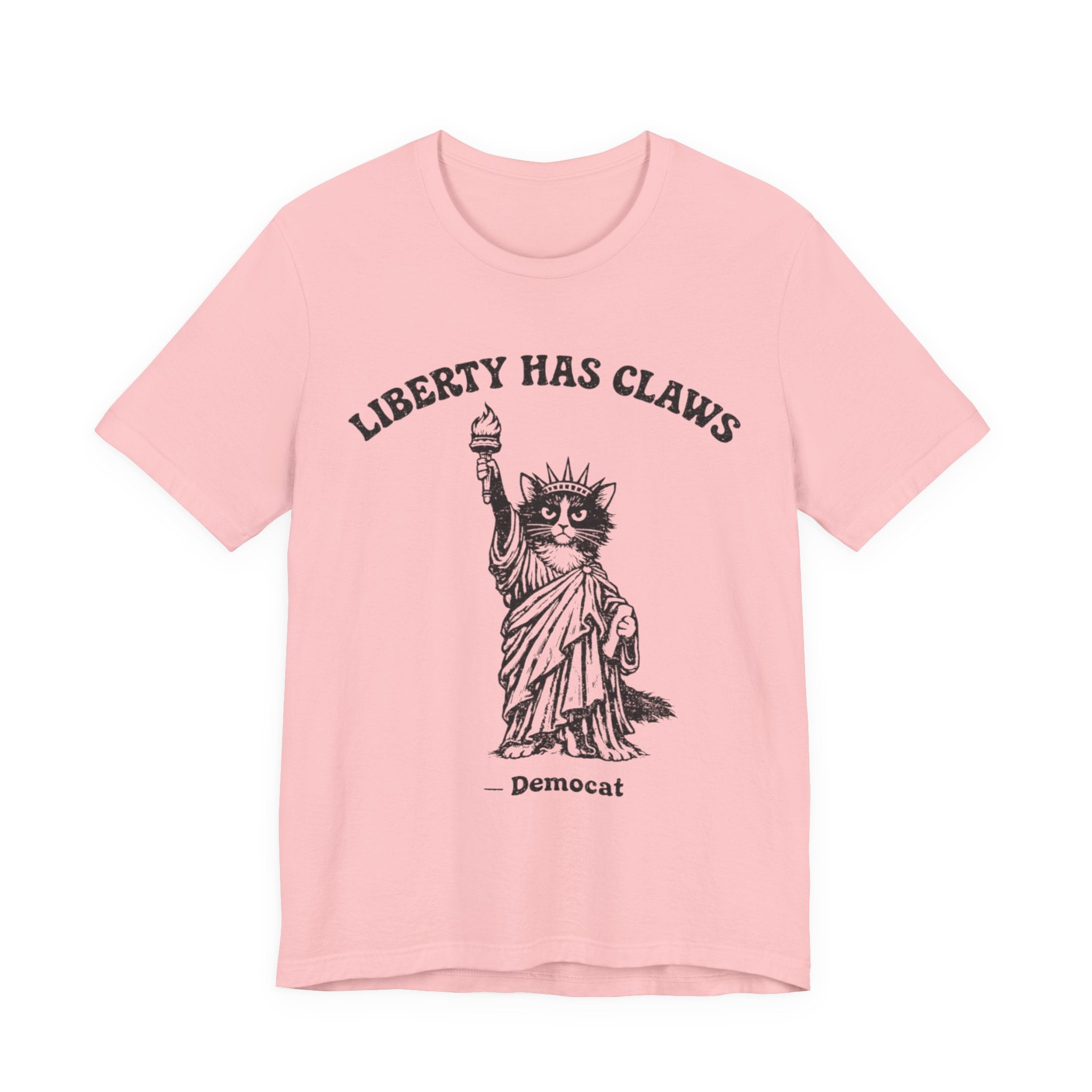 Liberty Has Claws Cat Statue T-Shirt — Democat Graphic Tee
