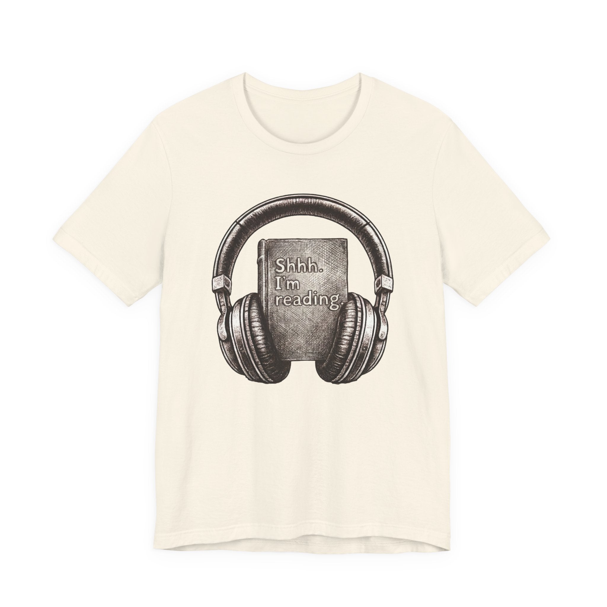 Reading Headphones T‑Shirt — "Shhh. I'm reading" Graphic Tee
