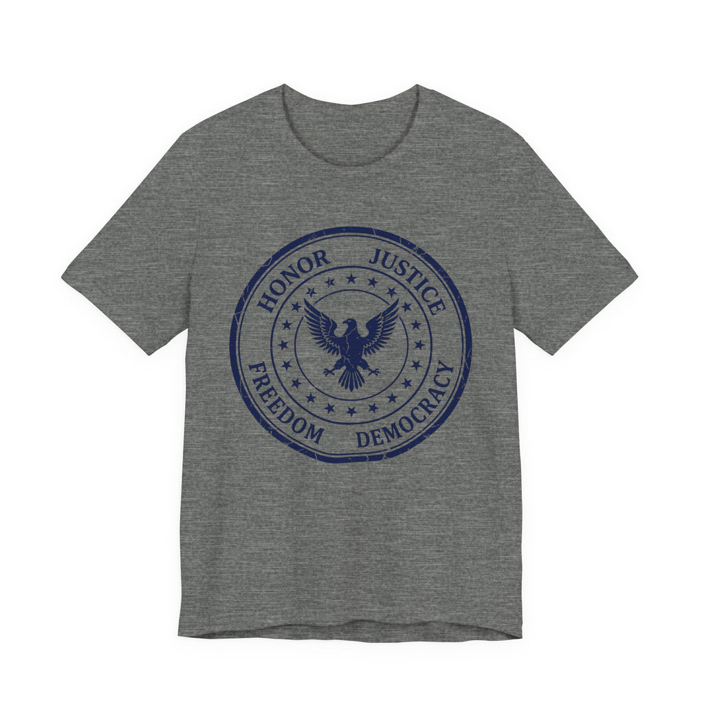 Honor • Justice Eagle Seal Tee — Freedom & Democracy Graphic T‑Shirt