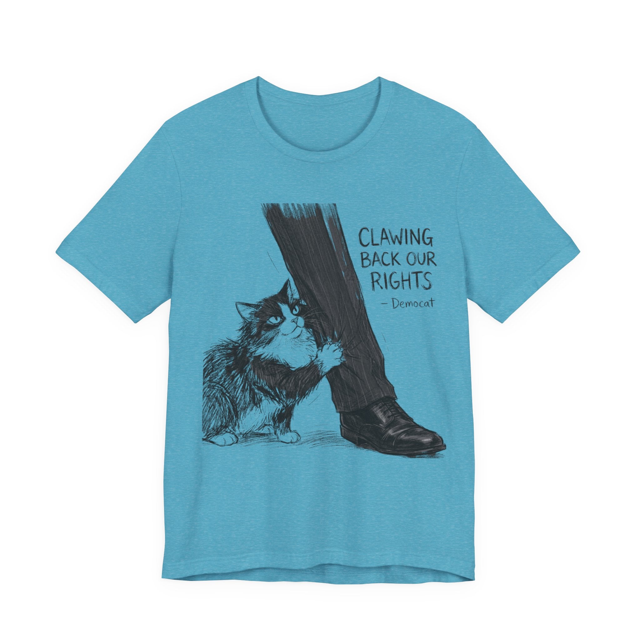 DemoCat — “Clawing Back Our Rights” Cat Illustration Tee