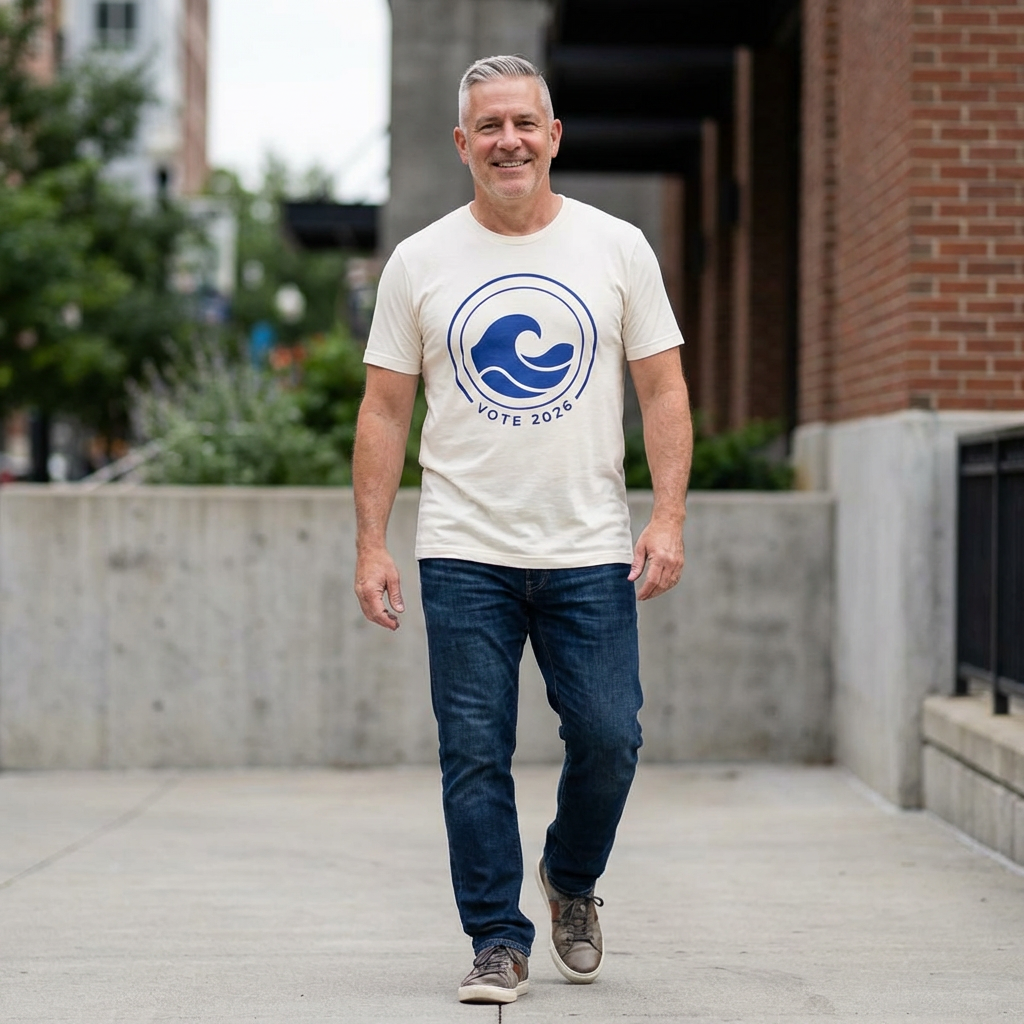 VOTE 2026 Wave Tee — Coastal Political Campaign T-Shirt