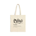 Tsundoku Canvas Tote Bag — Book Lover Tsundoku Definition Illustration
