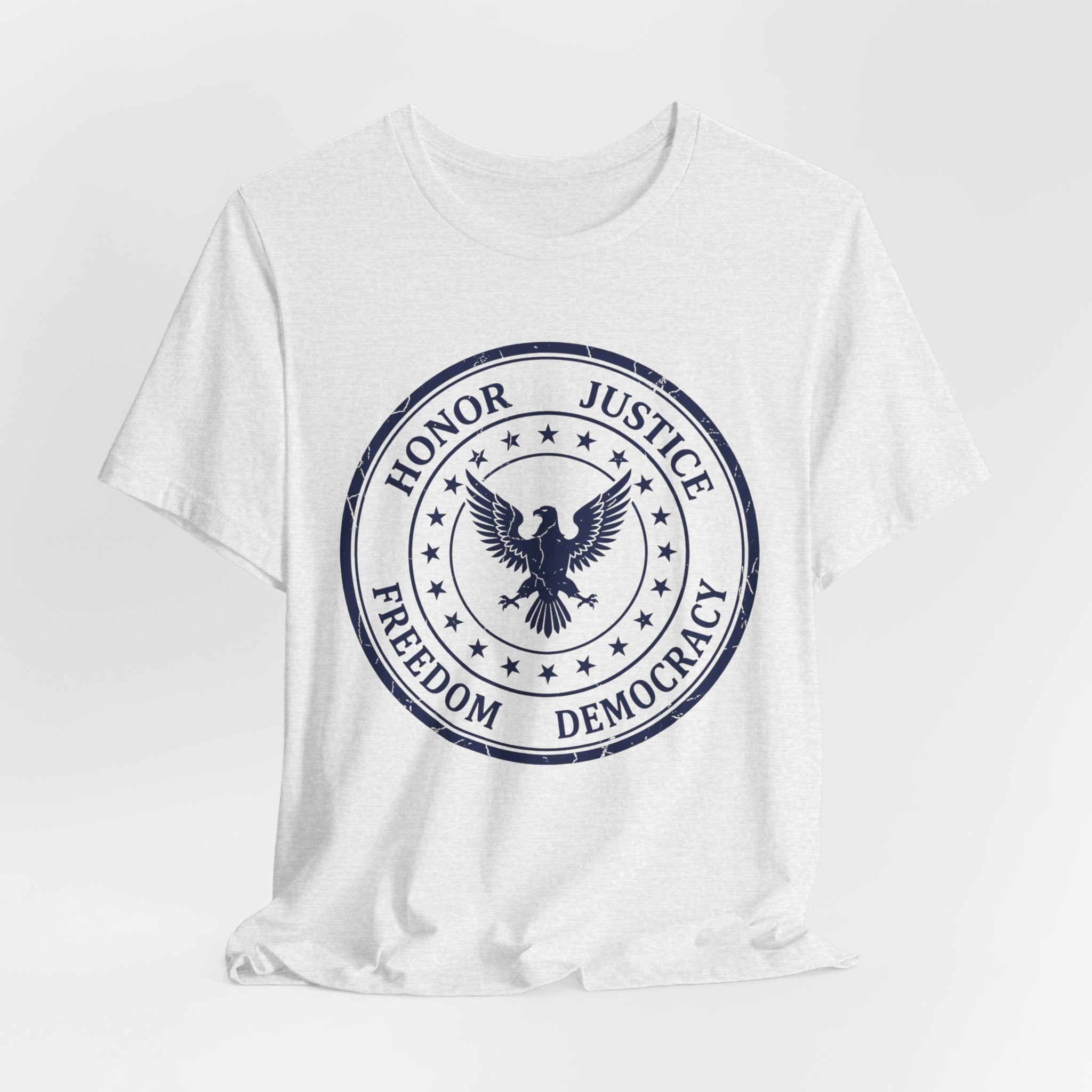 Honor • Justice Eagle Seal Tee — Freedom & Democracy Graphic T‑Shirt