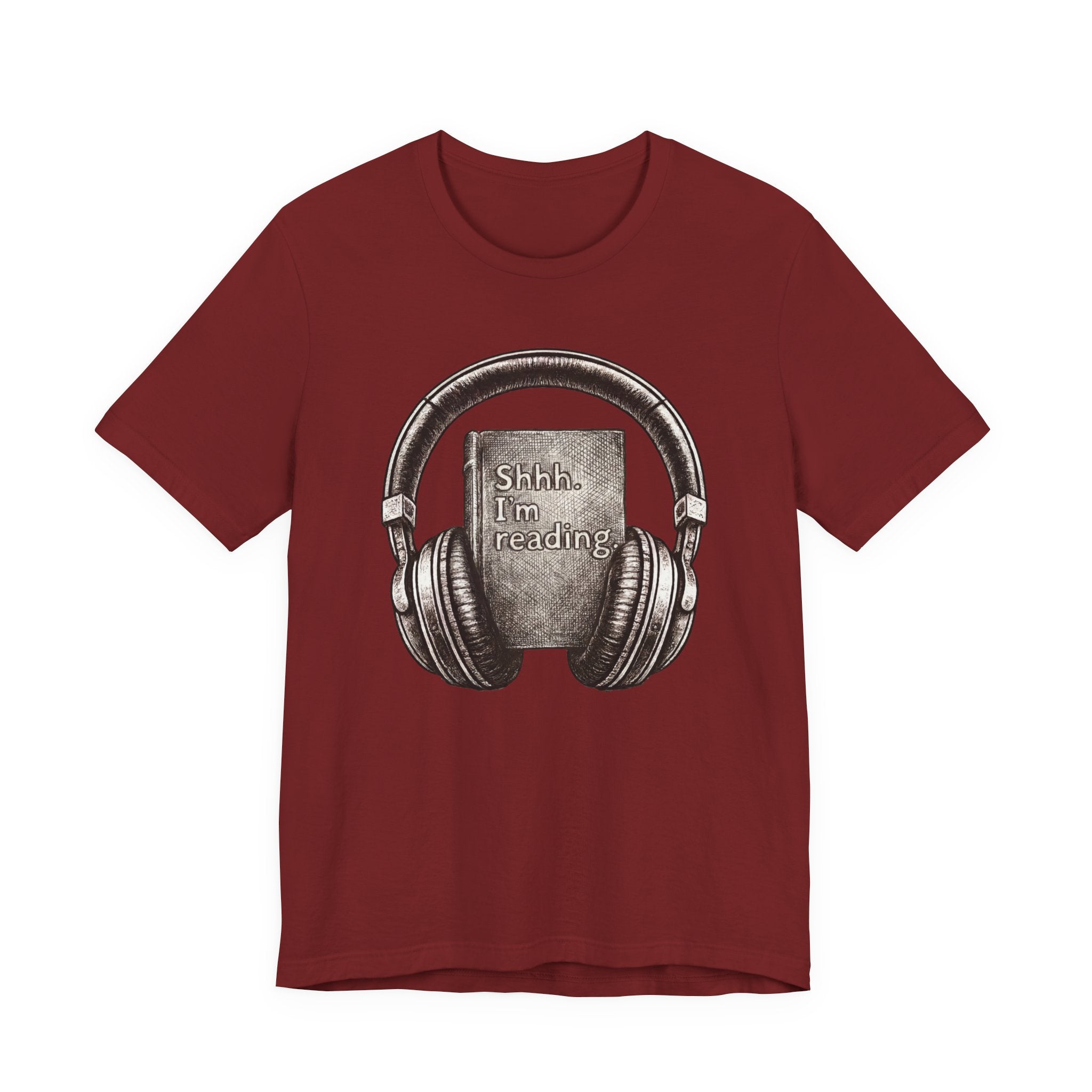 Reading Headphones T‑Shirt — "Shhh. I'm reading" Graphic Tee