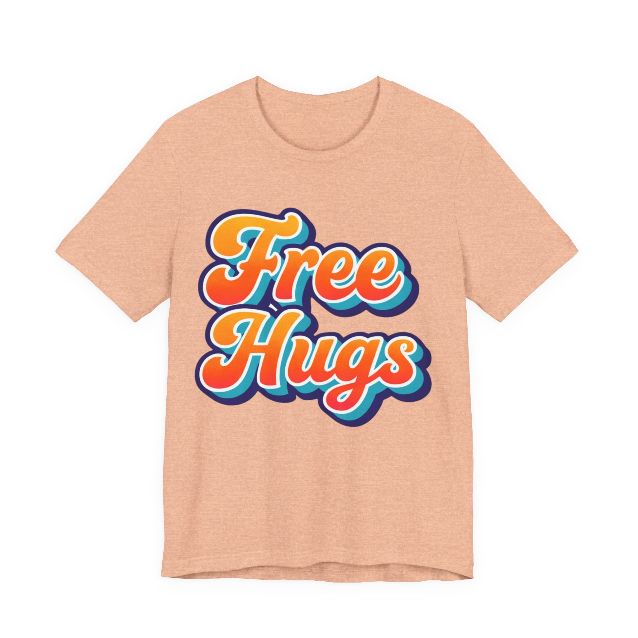 Free Hugs Retro Tee — Vintage Script Comfort T‑Shirt