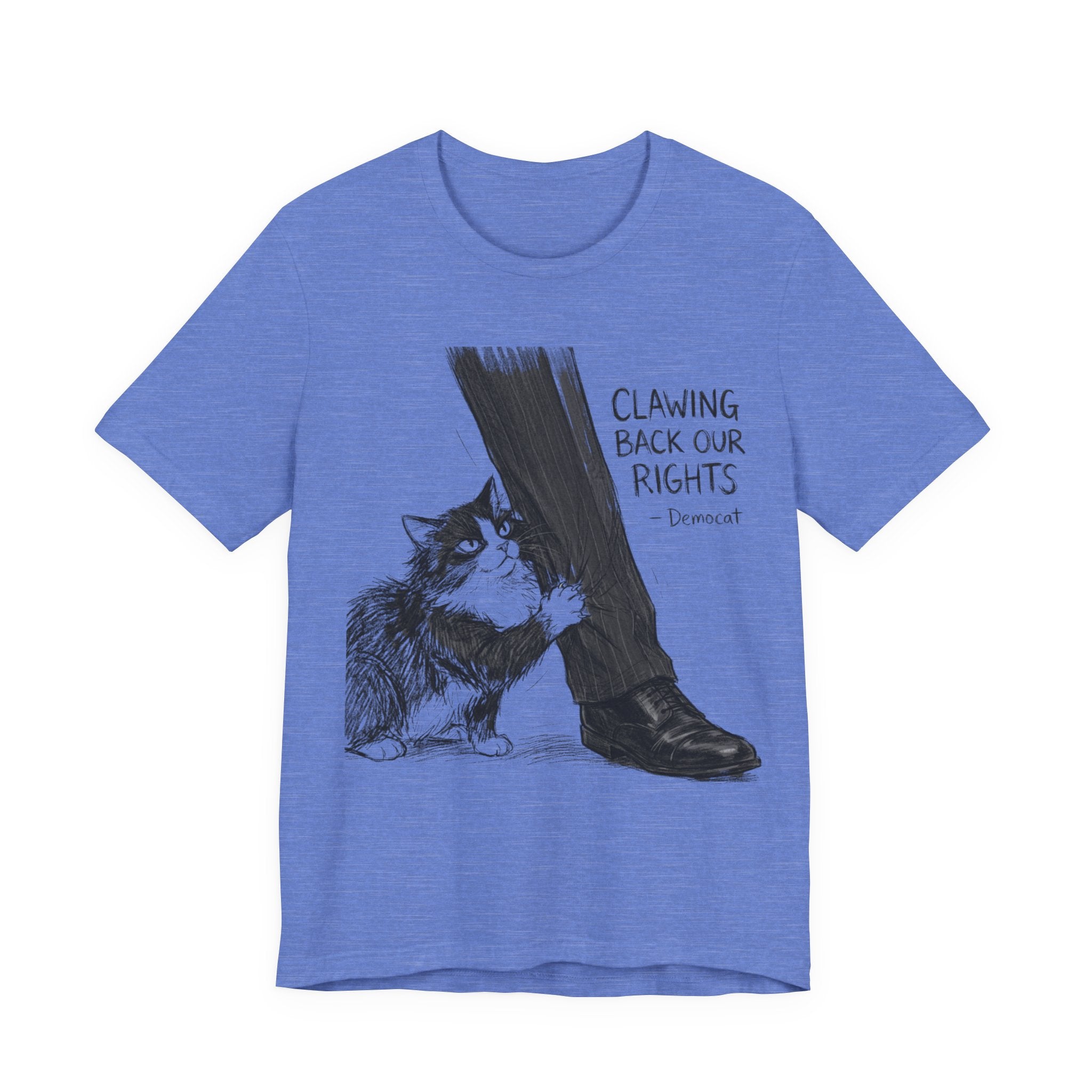 DemoCat — “Clawing Back Our Rights” Cat Illustration Tee