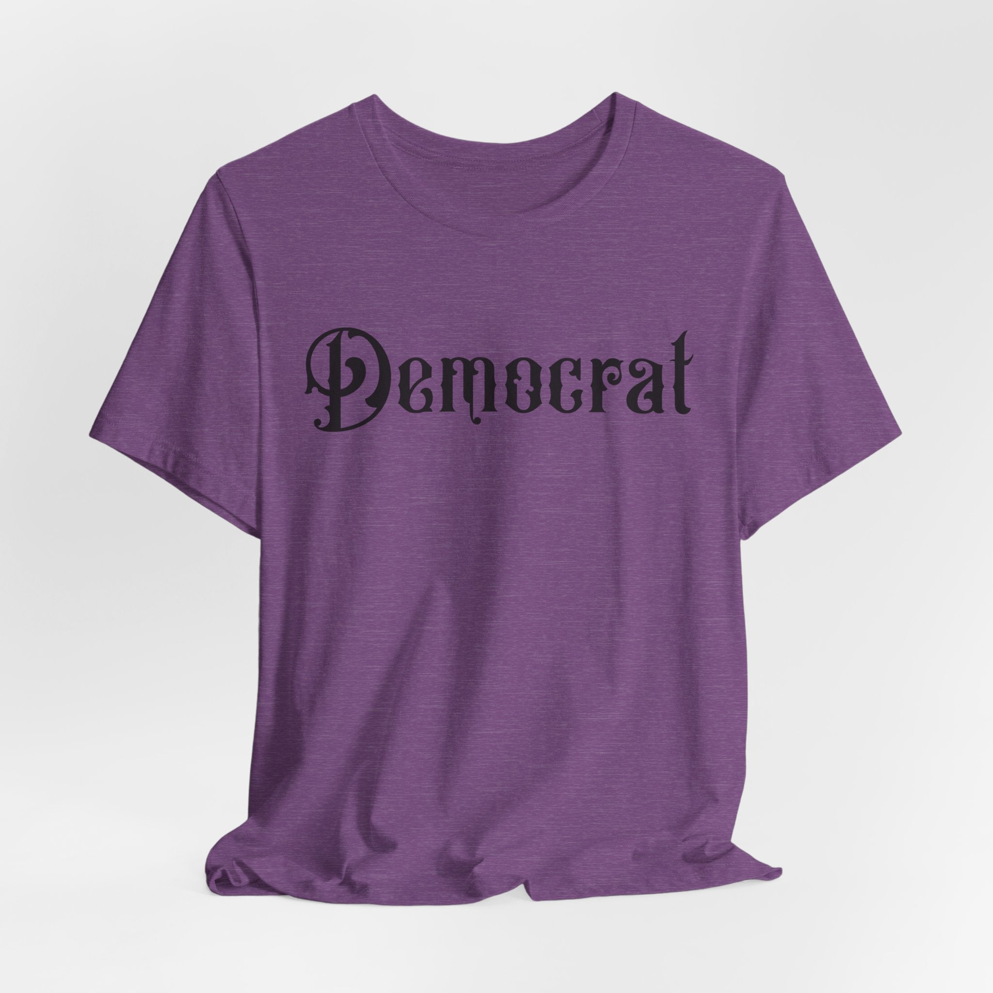 Democrat Gothic Script Tee — Political Graphic T‑Shirt