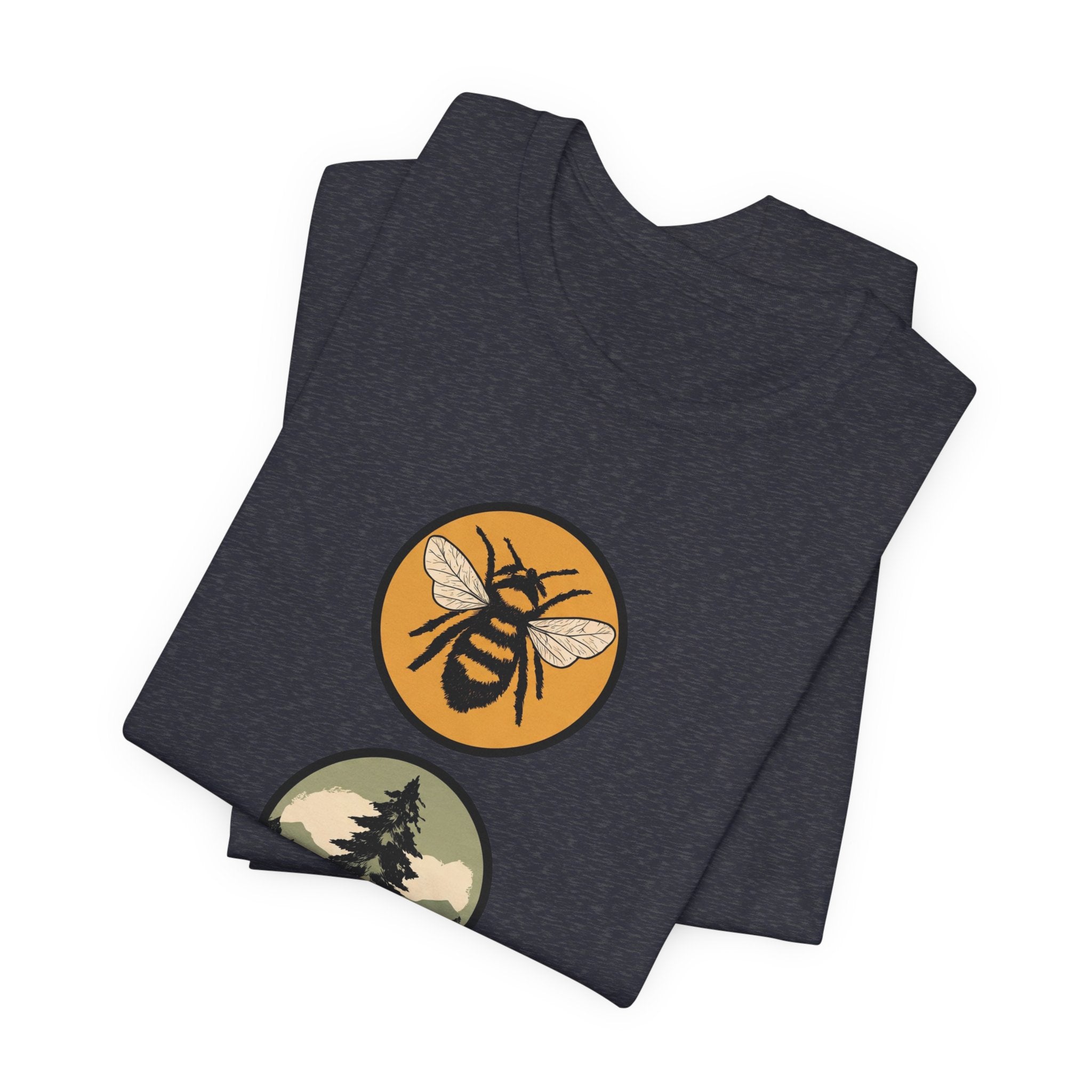 Mother Nature's Holy Trinity Tee — Bees, Trees, and Seas Badge T-Shirt