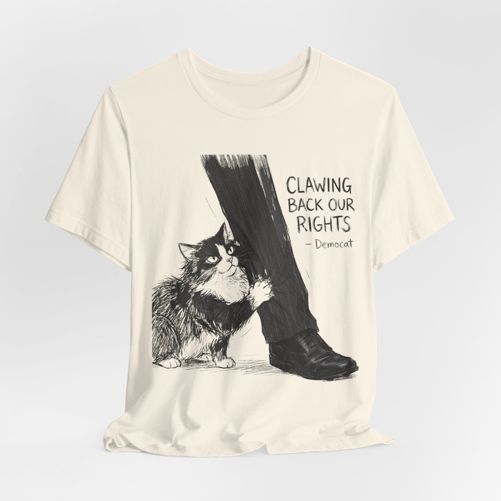 DemoCat — “Clawing Back Our Rights” Cat Illustration Tee
