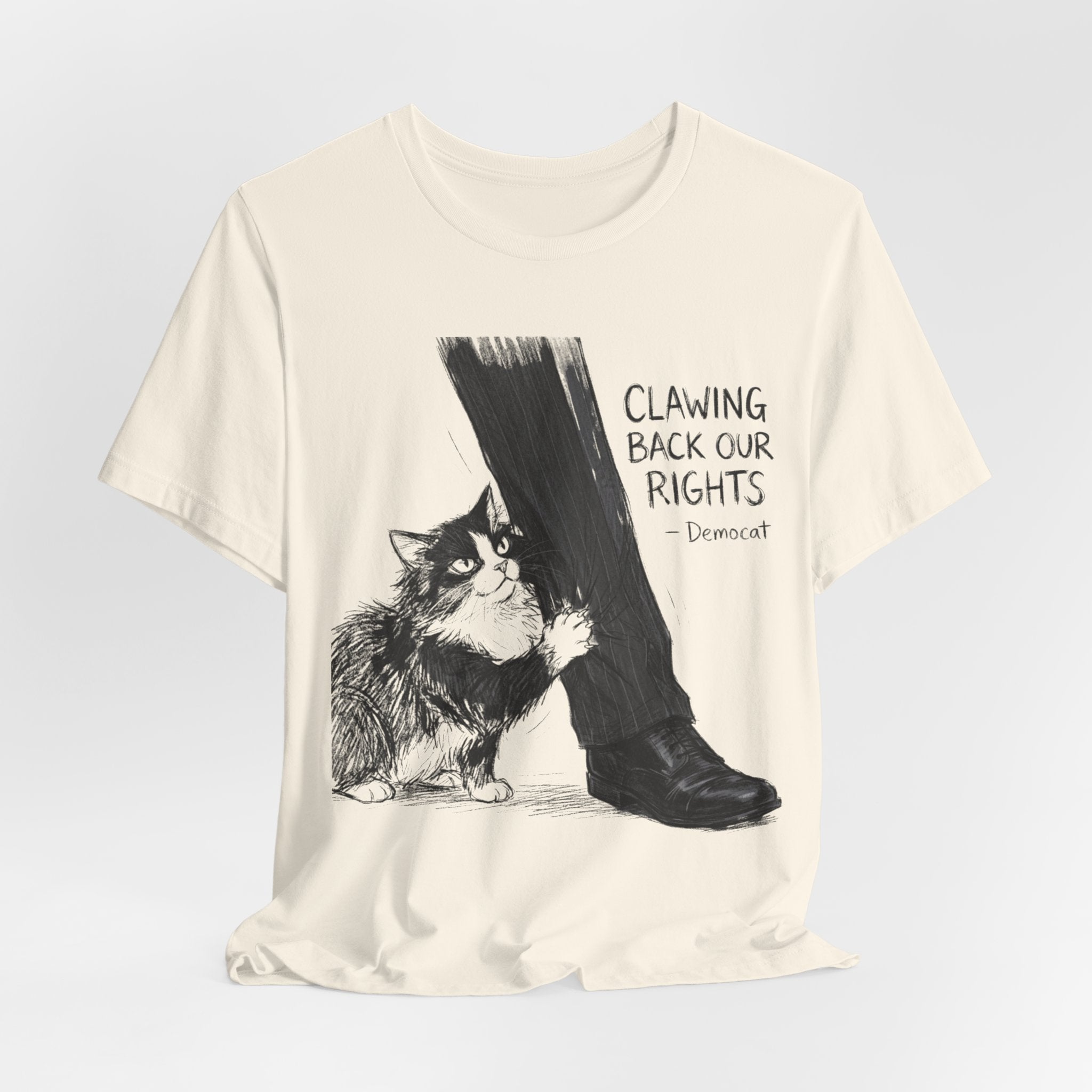 DemoCat — “Clawing Back Our Rights” Cat Illustration Tee