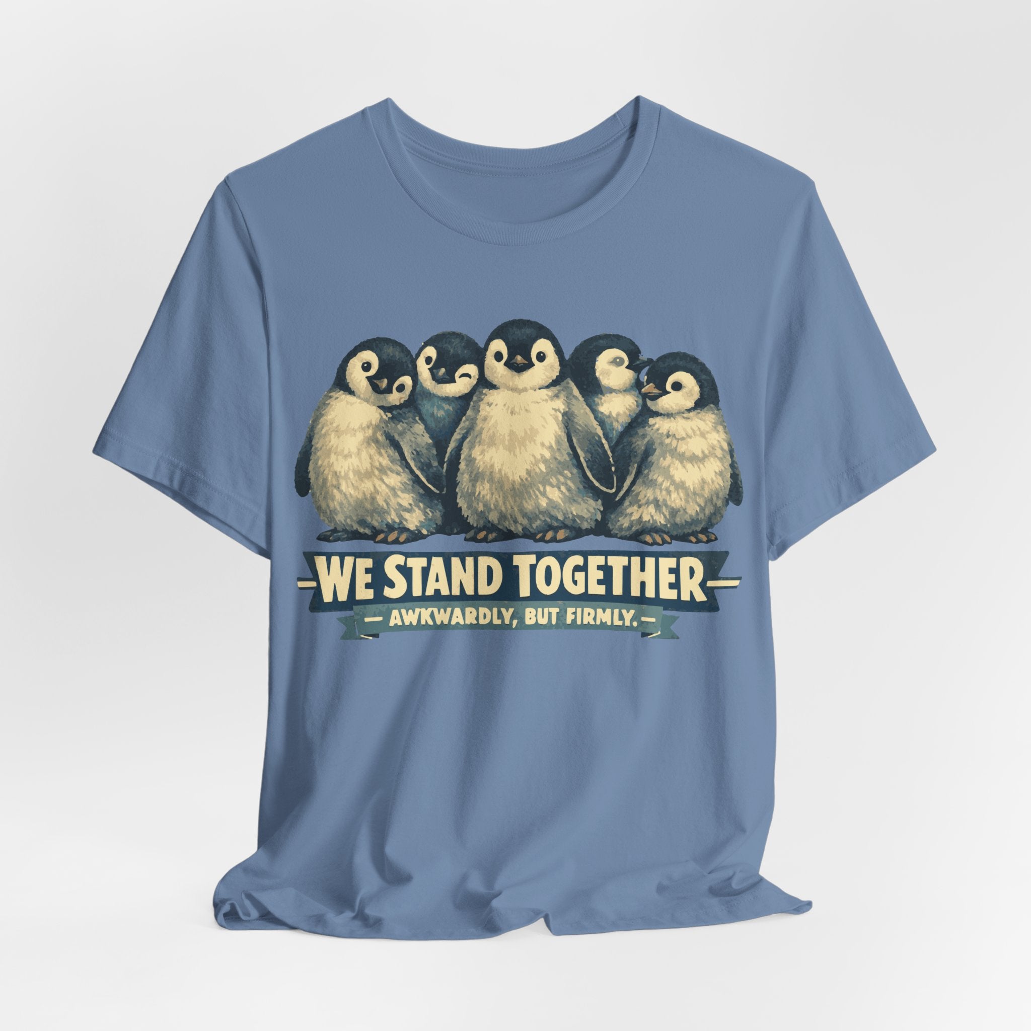 Penguin 'We Stand Together' Tee — Cute Animal Group Shirt