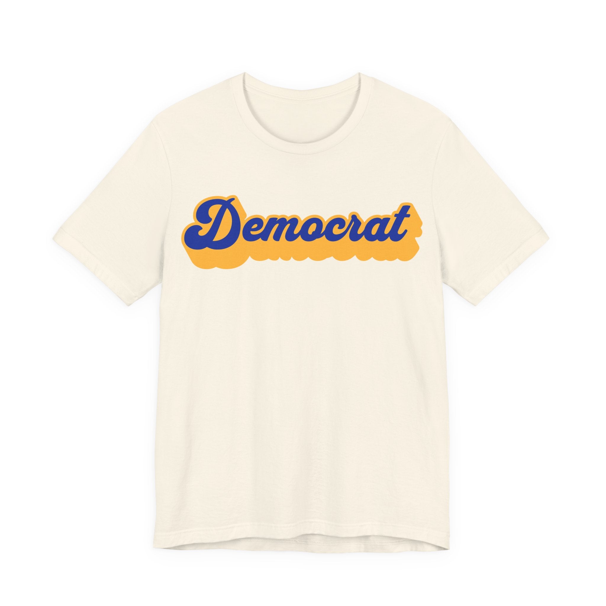 Democrat Retro Script Tee — Political Pride Shirt