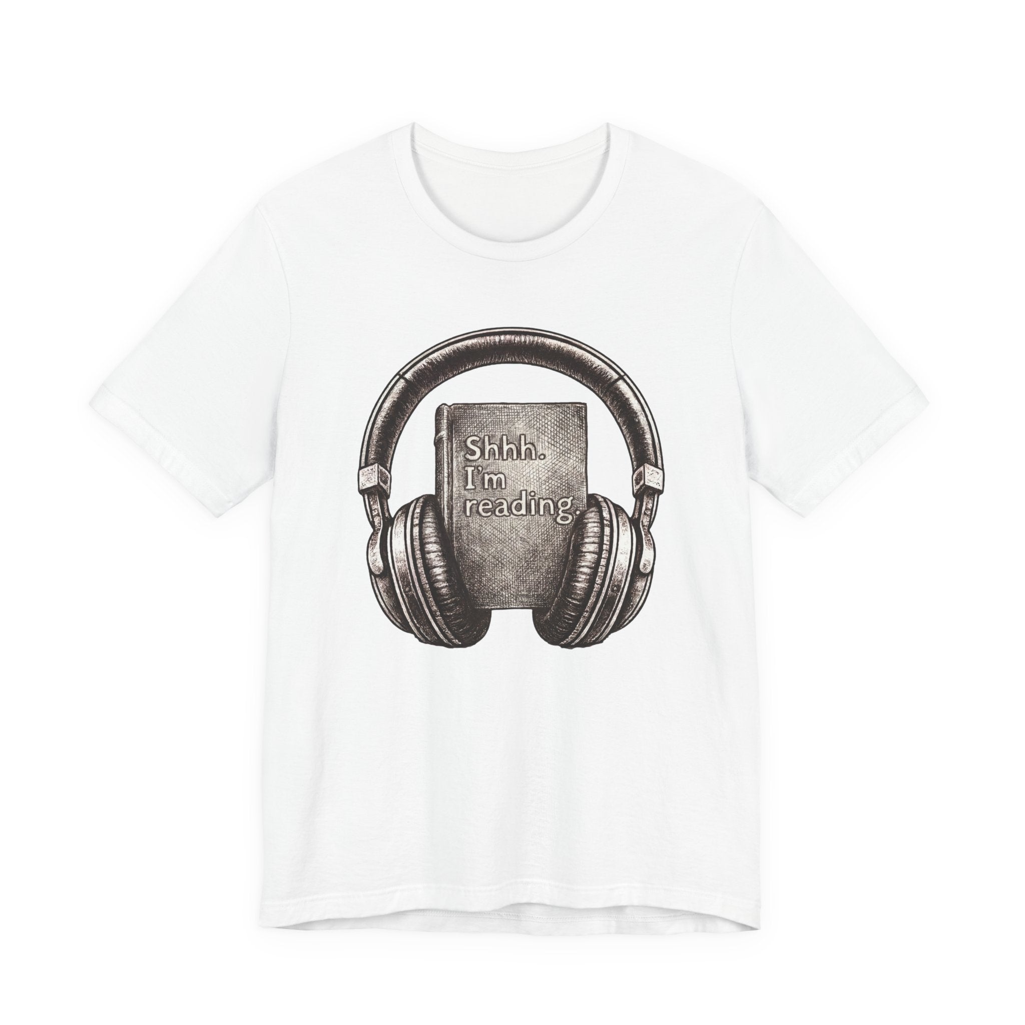 Reading Headphones T‑Shirt — "Shhh. I'm reading" Graphic Tee